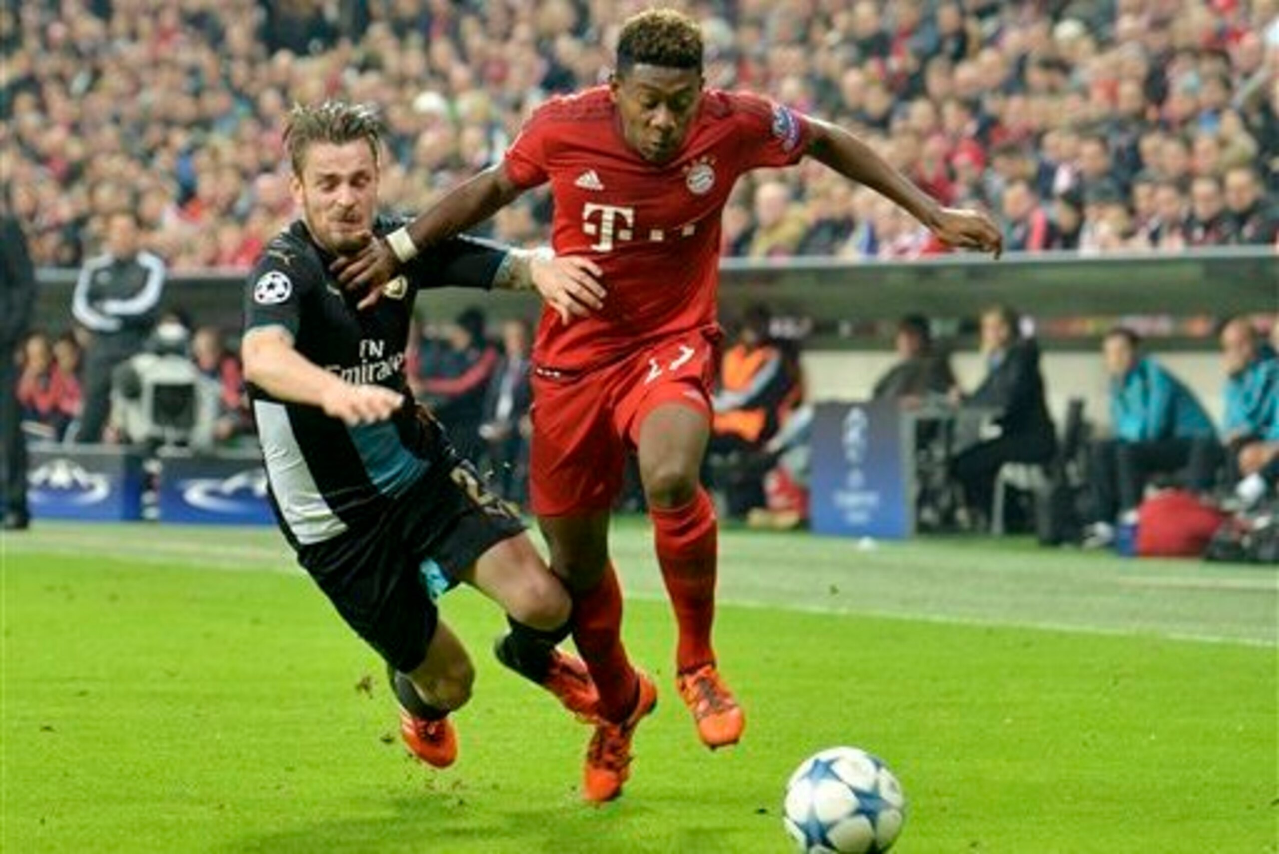 Alaba ran rampant against Arsenal.