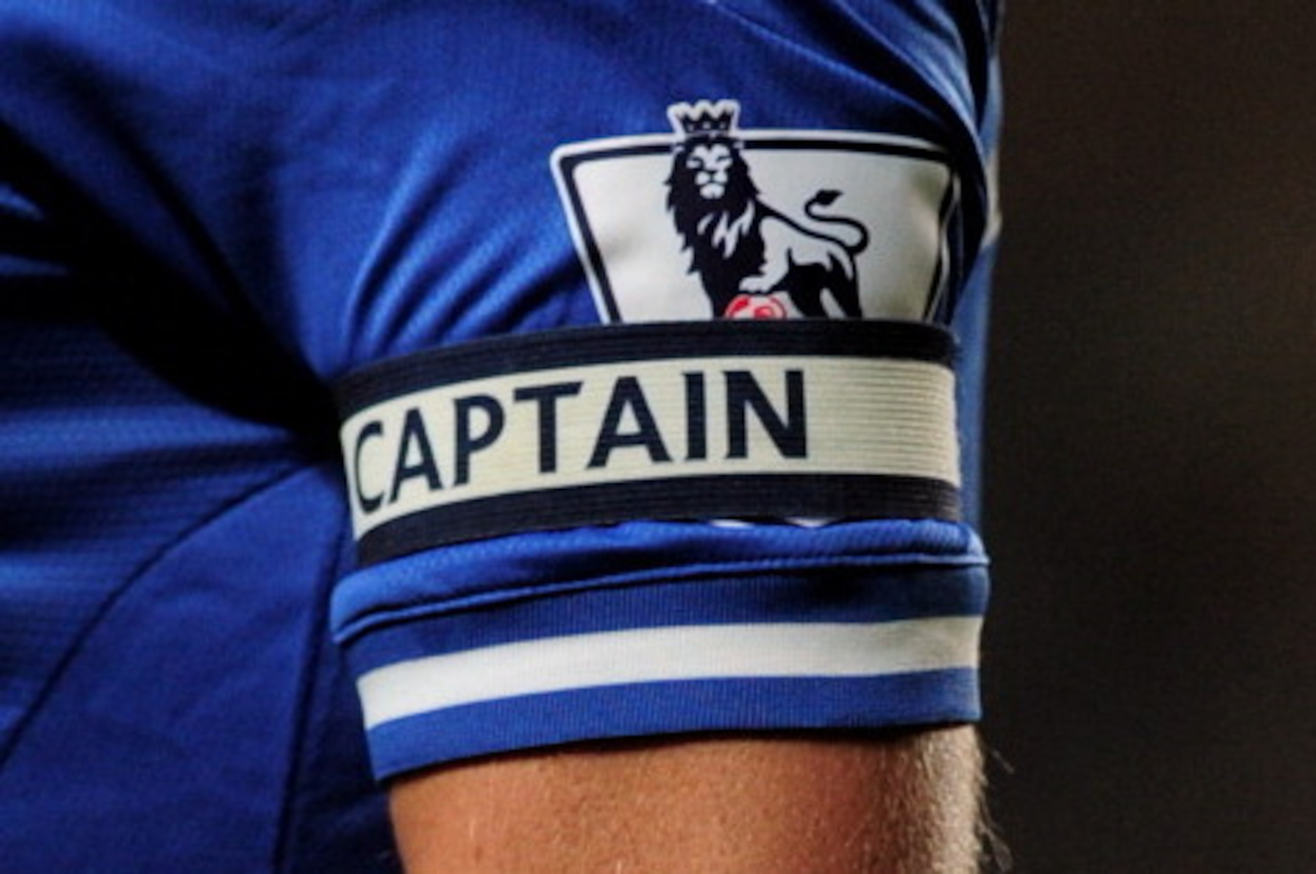 LONDON, ENGLAND - AUGUST 21:  A detail view of the captain's armband belonging to John Terry of Chelsea during the Barclays Premier League match between Chelsea and Aston Villa at Stamford Bridge on August 21, 2013 in London, England.  (Photo by Jamie McD
