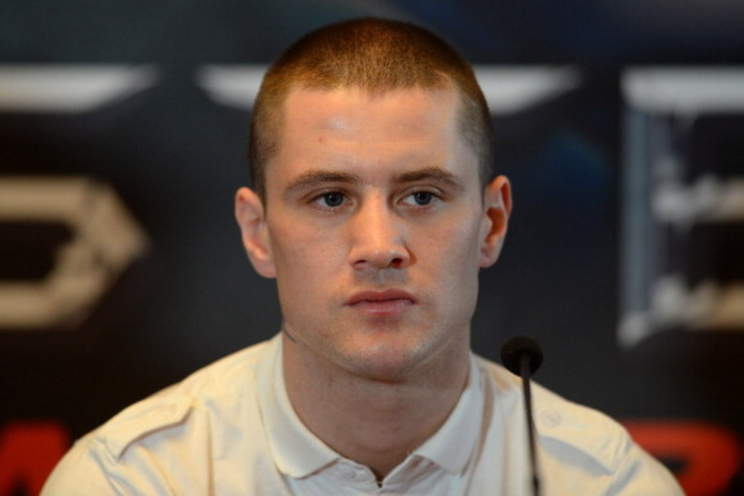 GLASGOW  SCOTLAND, JANUARY 13 :  World Lightweight champion Ricky Burns during a press conference to announce the Ricky Burns  WBO World Lightweight title defence against Terence Crawford at the SECC in Glasgow on March 1, on January 13, 2014 in Glasgow S