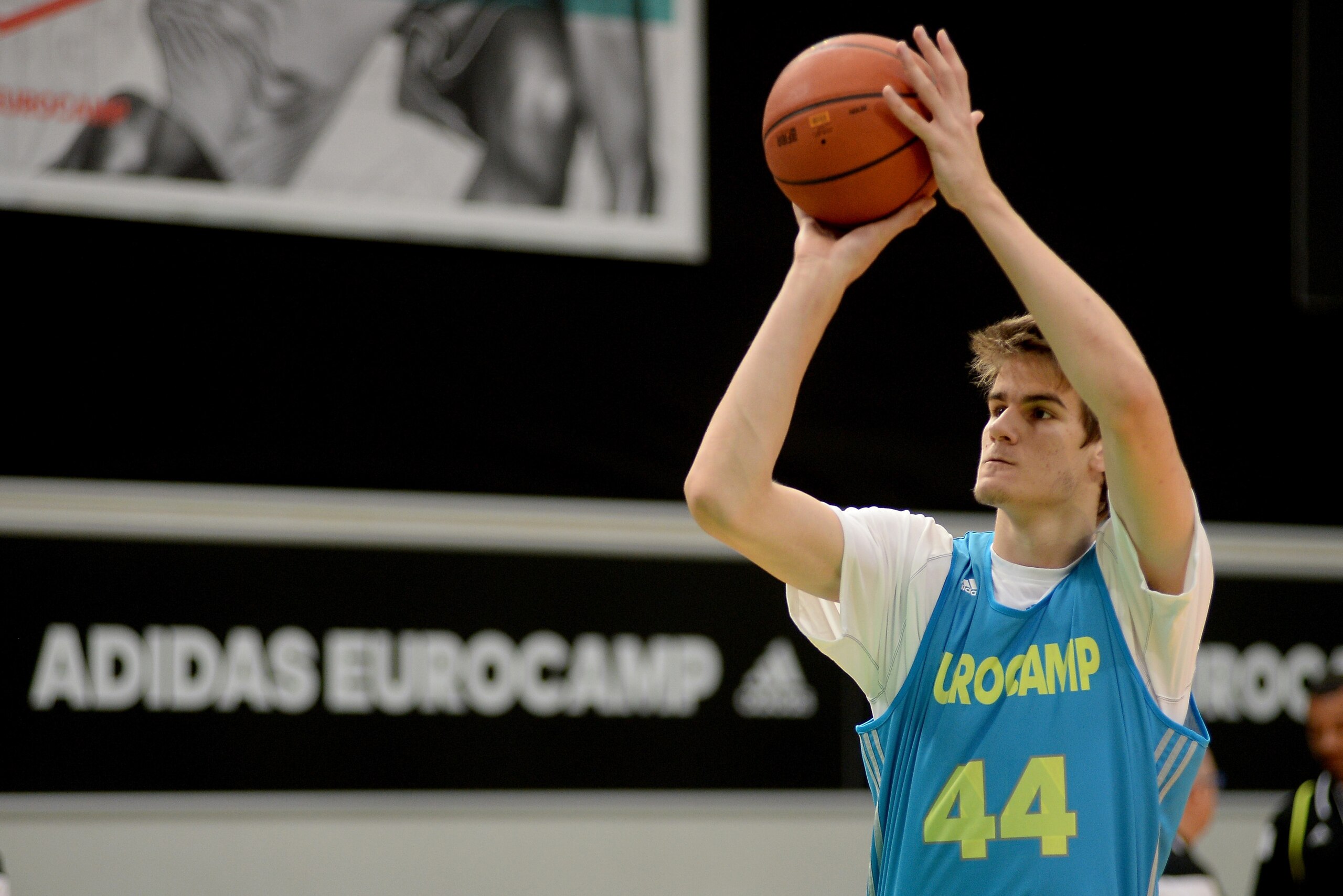 TREVISO, ITALY - JUNE 07:  Dragan Bender in action during the adidas Eurocamp at La Ghirada sports center on June 7, 2015 in Treviso, Italy.  (Photo by Roberto Serra/Iguana Press/Getty Images)