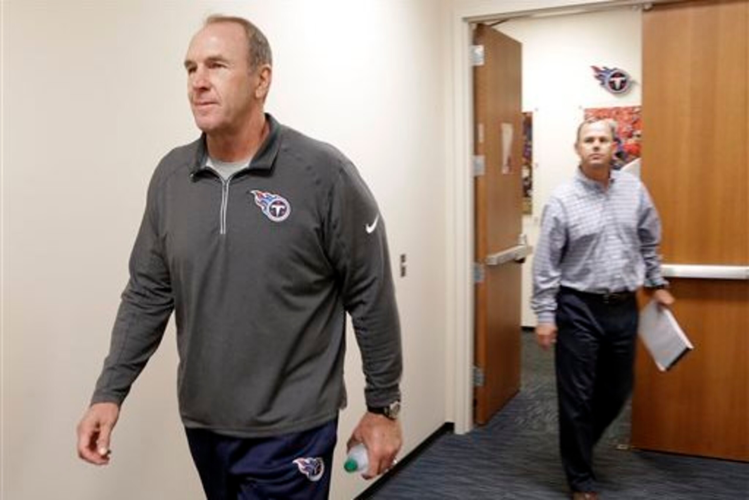 Mike Mularkey (Left) is now interim head coach of Titans