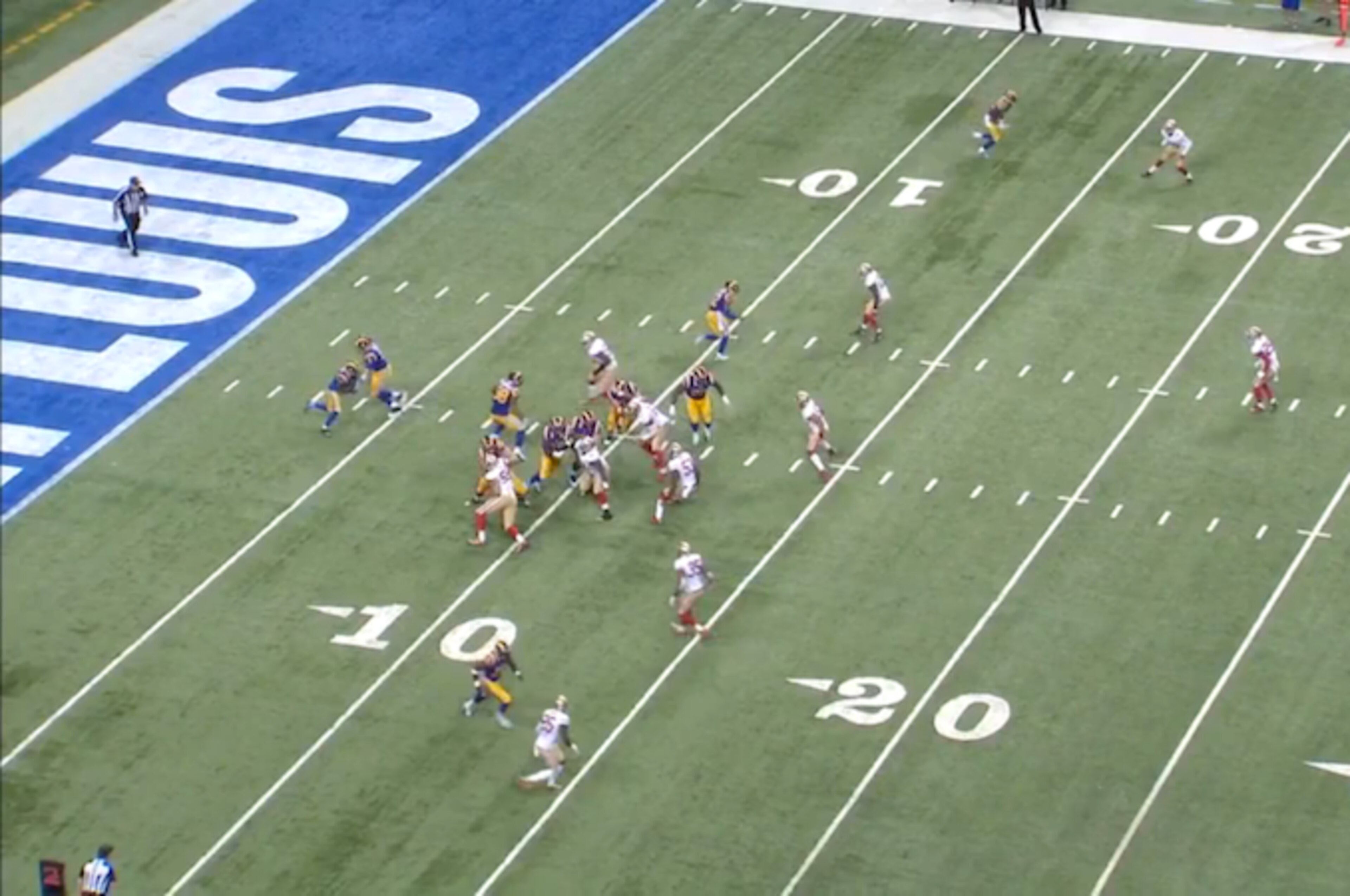 "Wide receiver" Tavon Austin takes a hand off for a 13-yard gain out of the pistol formation. "Wide receiver" Tavon Austin takes a hand off for a 13-yard gain out of the pistol formation.