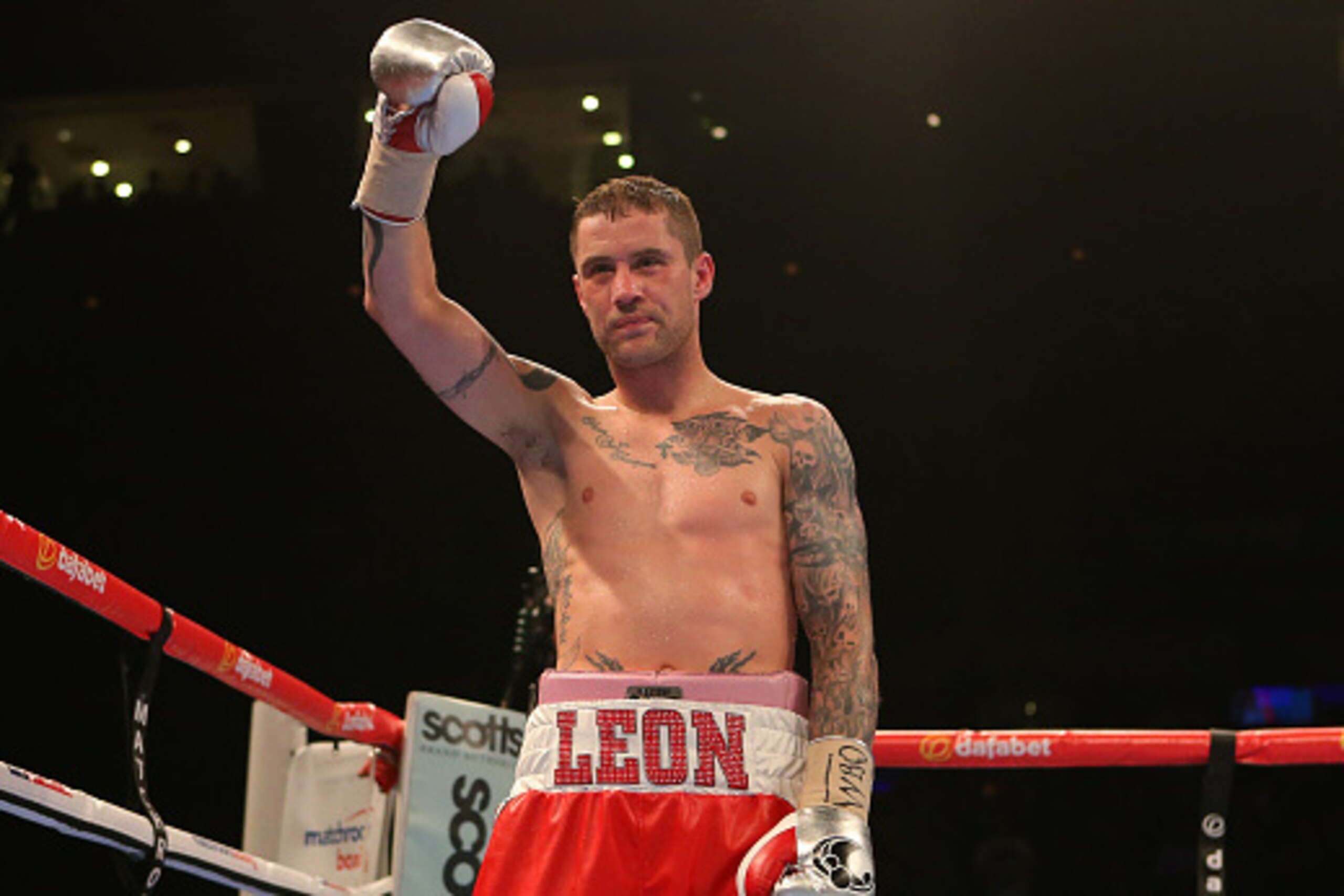 LIVERPOOL, ENGLAND - NOVEMBER 7: Ricky Burns celebrates beating Josh King during their Lightweight contest at the Echo Arena on November 7, 2015 in Liverpool, England. (Photo by Dave Thompson/Getty Images)