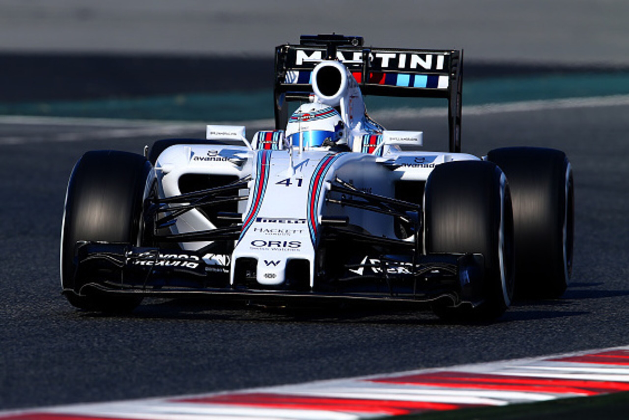 MONTMELO, SPAIN - FEBRUARY 19:  Susie Wolff of Williams and Great Britain drives during day one of Formula One Winter Testing at Circuit de Catalunya on February 19, 2015 in Montmelo, Spain.  (Photo by Dan Istitene/Getty Images)