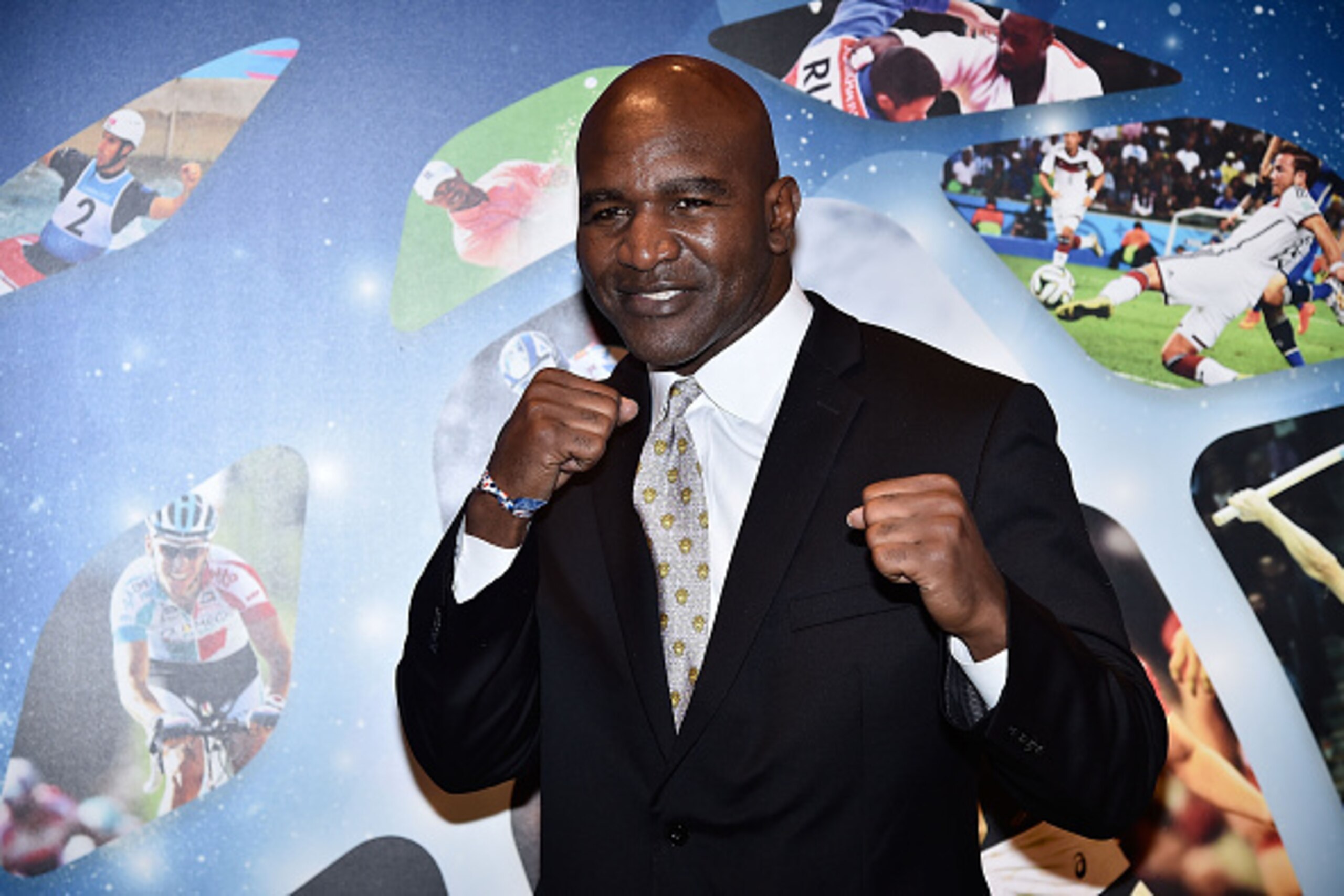 MONTE-CARLO, MONACO - OCTOBER 13:  Evander Holyfield attends the Golden Podium award ceremony of the 26th edition of Sportel Monaco at Grimaldi Forum on October 13, 2015 in Monte-Carlo, Monaco.  (Photo by Pascal Le Segretain/Getty Images For Sportel Monac