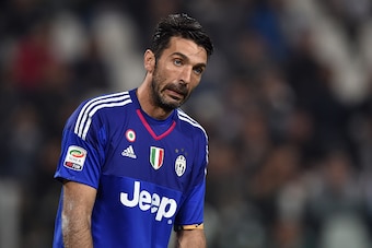 TURIN, ITALY - OCTOBER 31:  Gianluigi Buffon of Juventus FC reacts during the Serie A match between Juventus FC and Torino FC at Juventus Arena on October 31, 2015 in Turin, Italy.  (Photo by Valerio Pennicino/Getty Images)