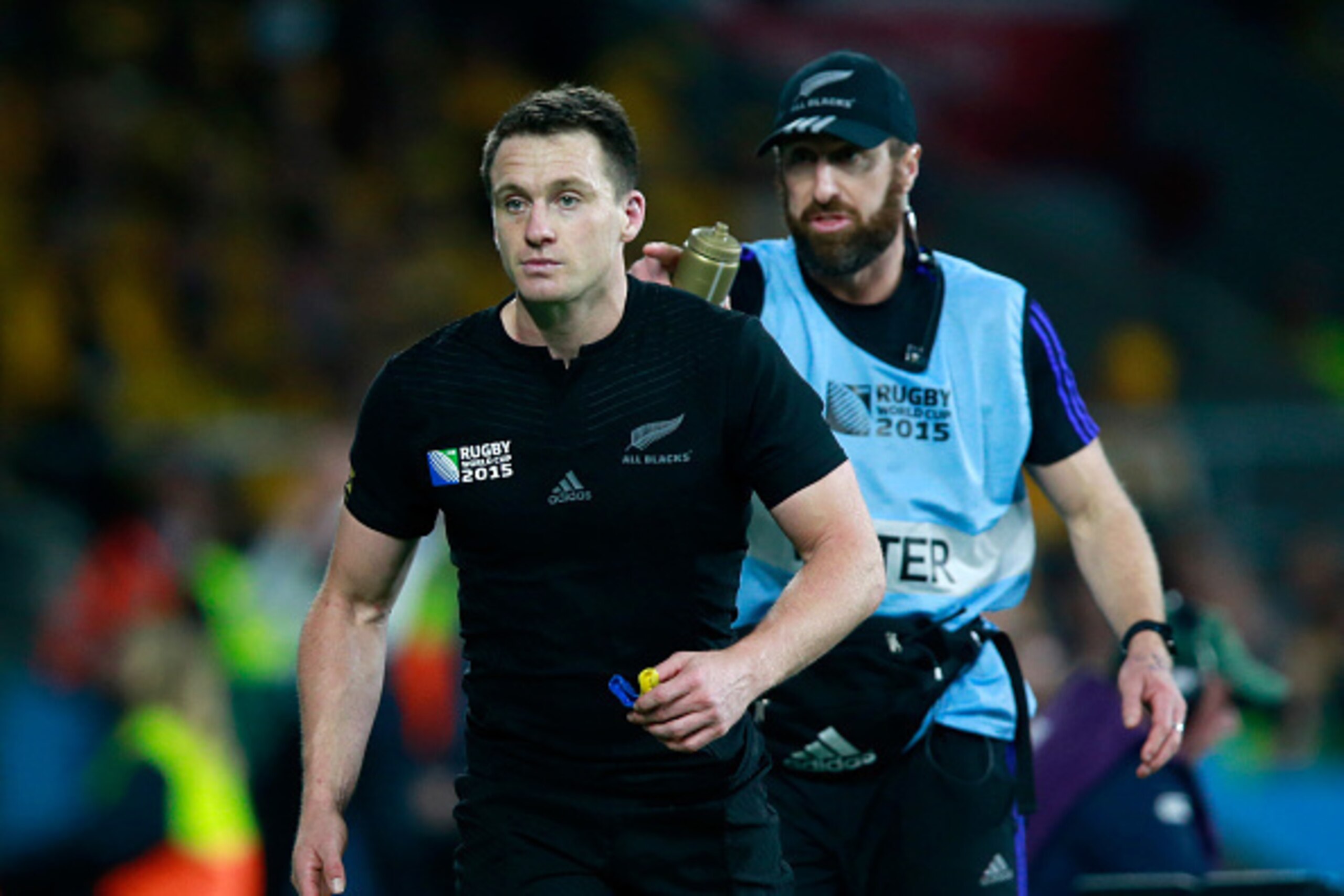 LONDON, ENGLAND - OCTOBER 31:  Ben Smith of New Zealand heads to the sin-bin during the 2015 Rugby World Cup Final match between New Zealand and Australia at Twickenham Stadium on October 31, 2015 in London, United Kingdom.  (Photo by Phil Walter/Getty Im