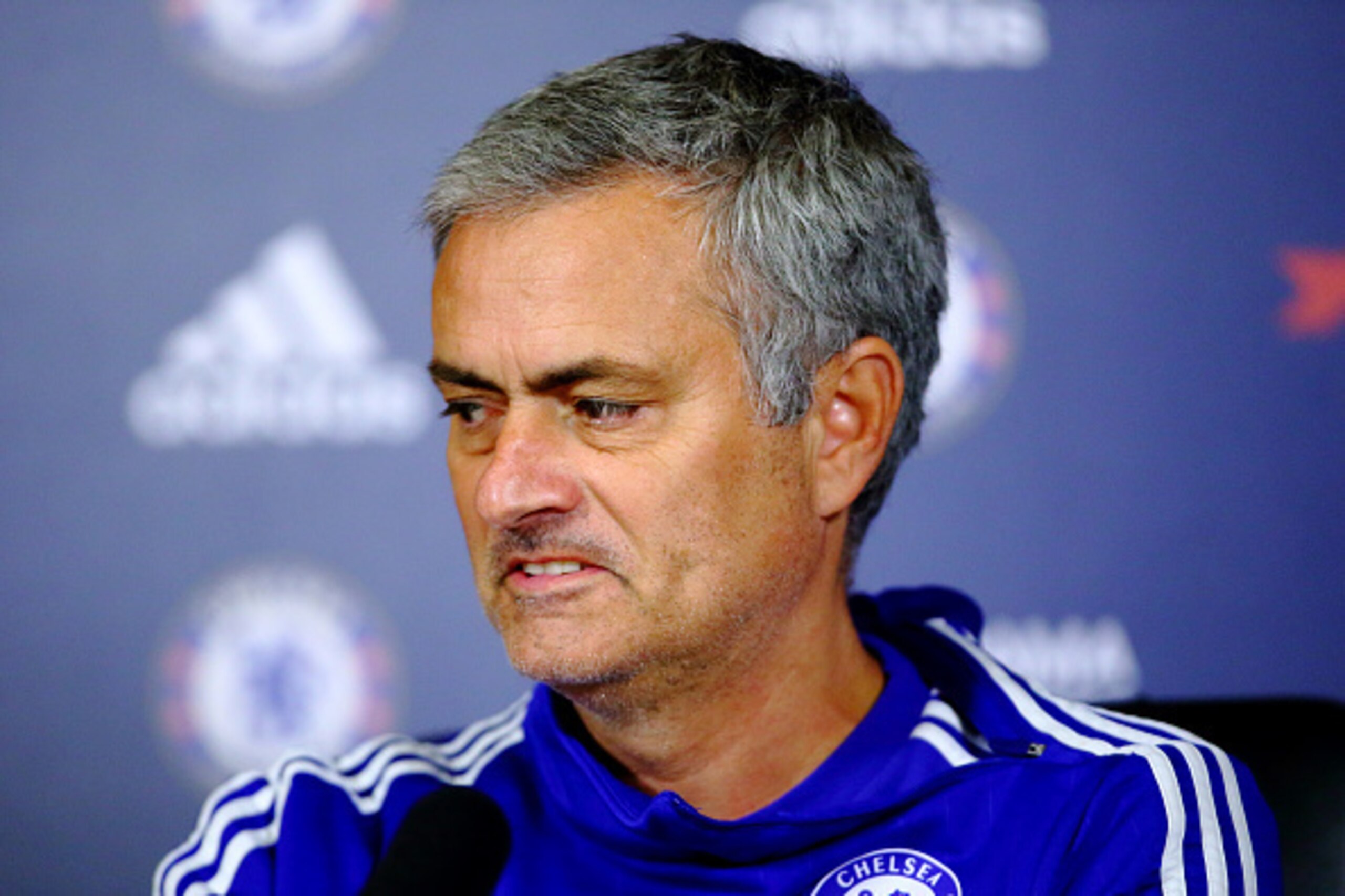 COBHAM, ENGLAND - NOVEMBER 06:  Chelsea manager Jose Mourinho talks to the media during a press conference at Chelsea Training Ground on November 6, 2015 in Cobham, England.  (Photo by Jordan Mansfield/Getty Images)