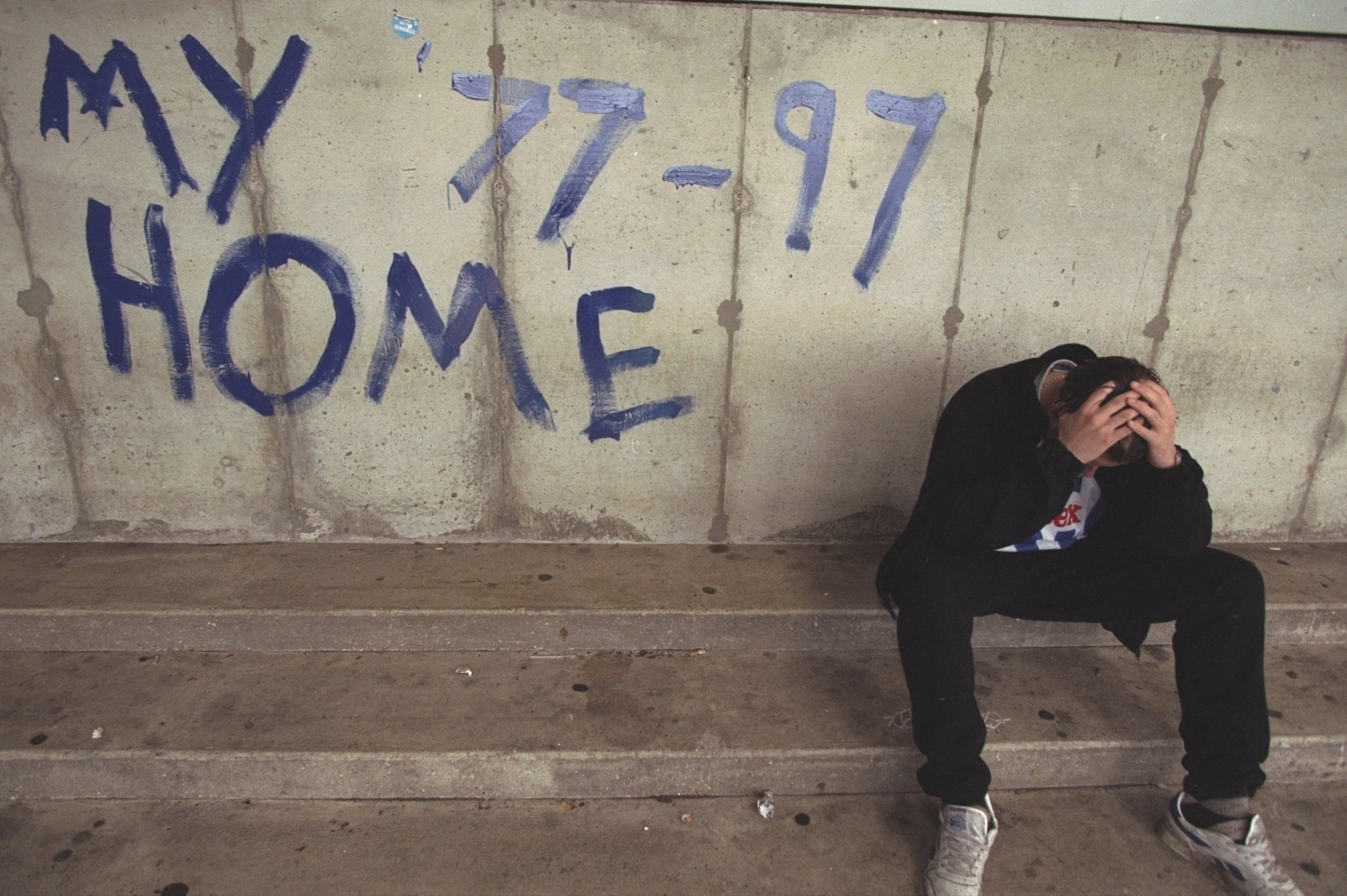 A Brighton fan mourns leaving the Goldstone Ground A Brighton fan mourns leaving the Goldstone Ground