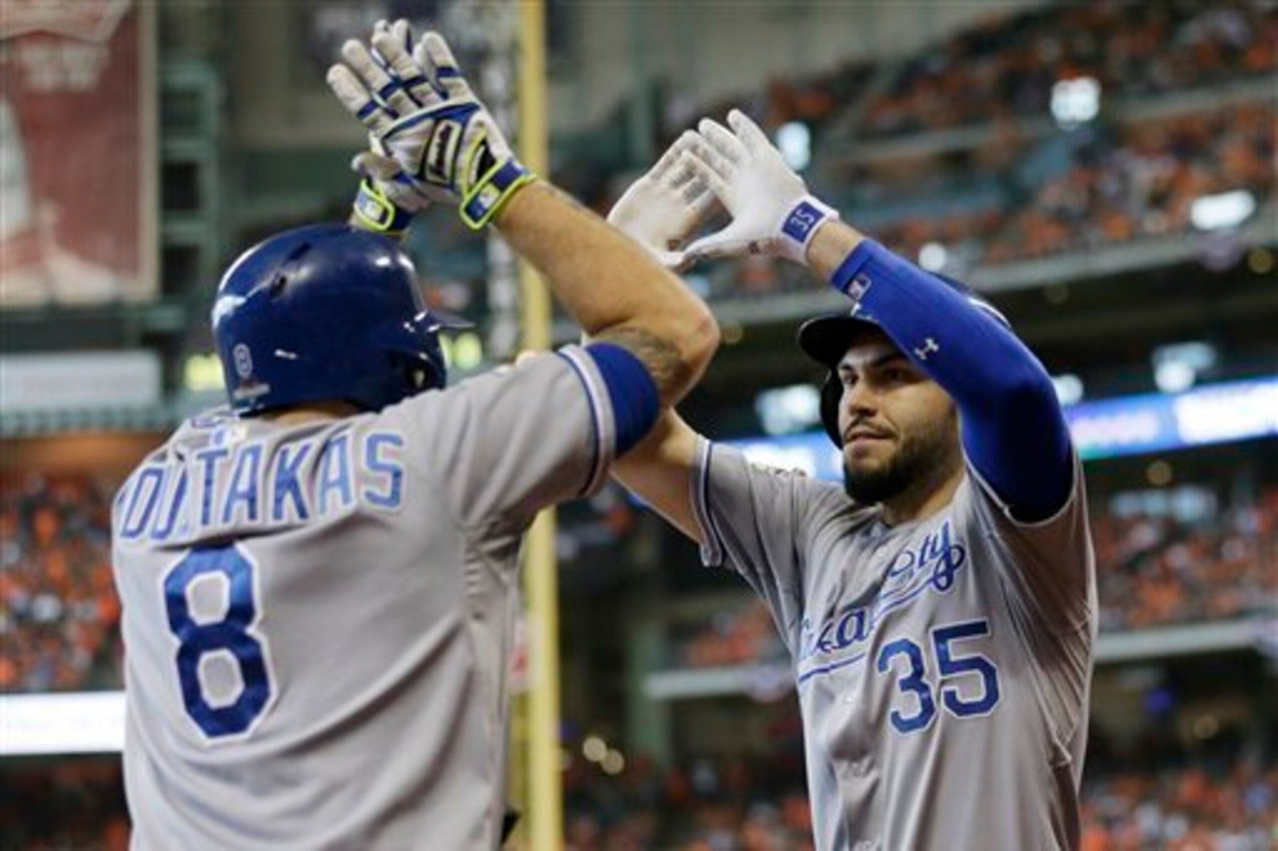 The Royals have Mike Moustakas (left) and Eric Hosmer under control for two more years.