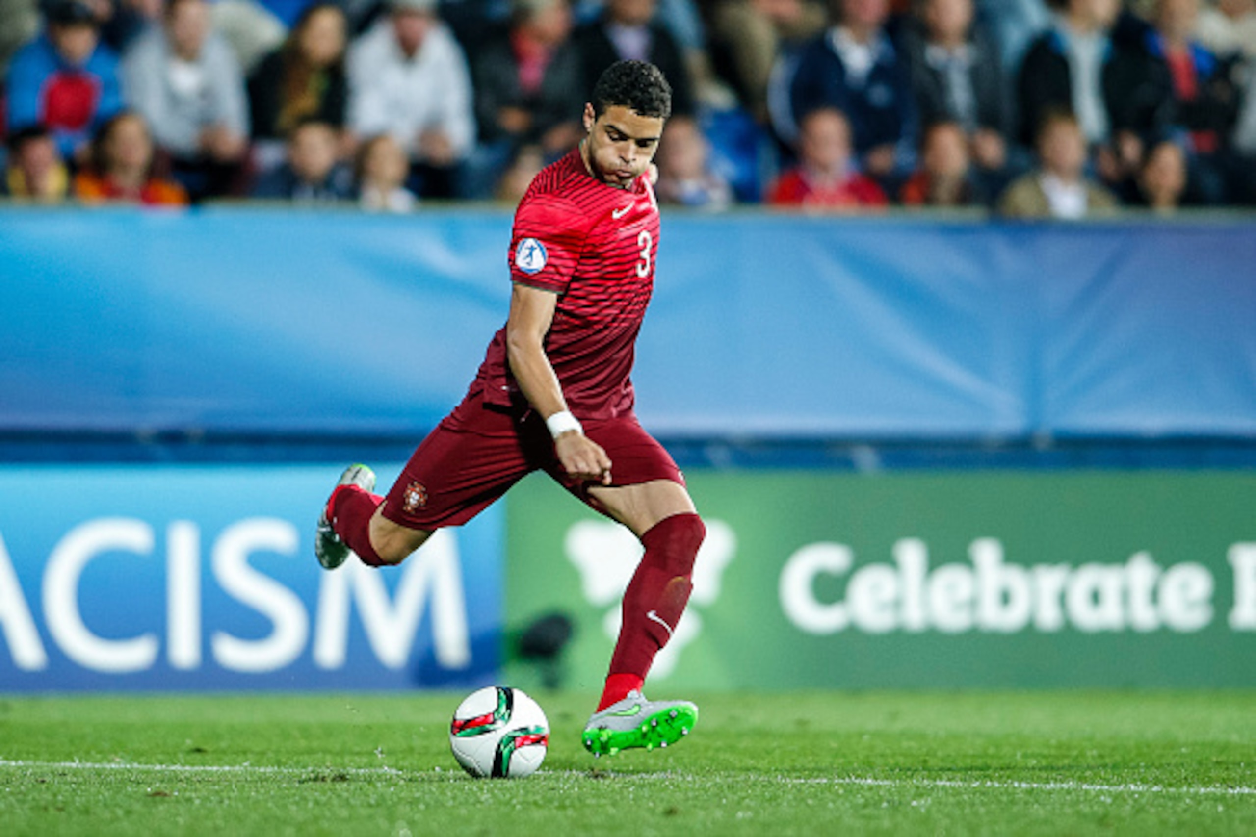 UHERSKE HRADISTE, CZECH REPUBLIC - JUNE 21:  Tiago Ilori of Portugal controls the ball during the UEFA Under21 European Championship 2015 match between Italy and Portugal at Mestsky Fotbalovy Stadium on June 21, 2015 in Uherske Hradiste, Czech Republic.  