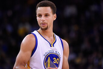 OAKLAND, CA - NOVEMBER 06:  Stephen Curry #30 of the Golden State Warriors looks on against the Denver Nuggets during thier NBA basketball game at ORACLE Arena on November 6, 2015 in Oakland, California. NOTE TO USER: User expressly acknowledges and agree