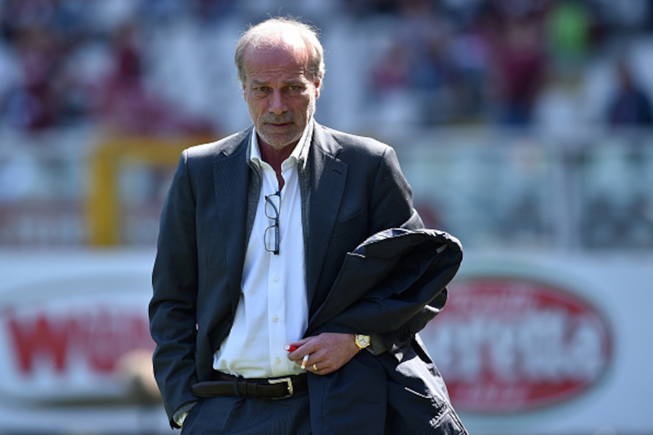 TURIN, ITALY - APRIL 12:  Sporting director of Roma Walter Sabatini looks on prior to the Serie A match between Torino FC and AS Roma at Stadio Olimpico di Torino on April 12, 2015 in Turin, Italy.  (Photo by Valerio Pennicino/Getty Images)