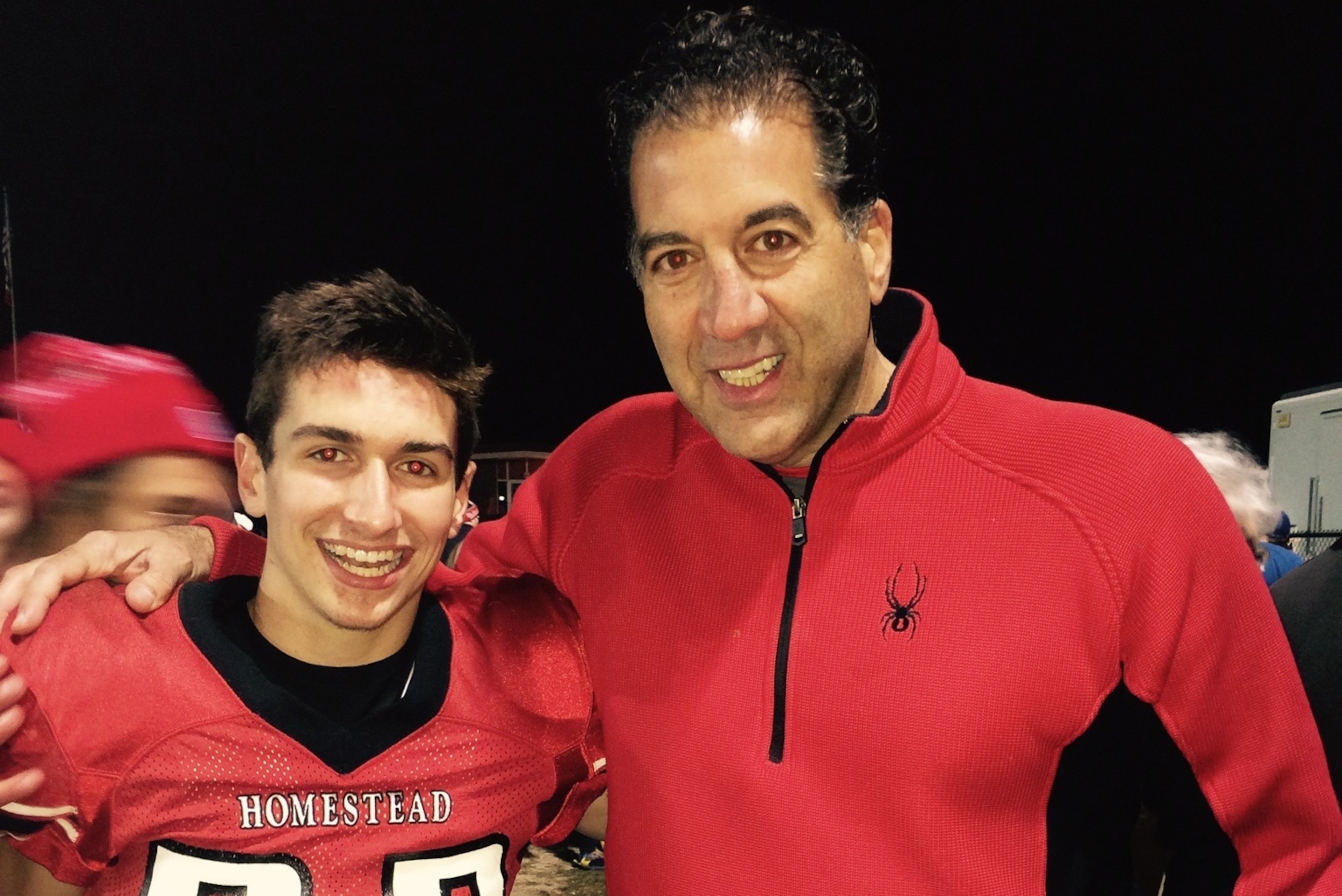 Cam and Marc after a high school football game Cam and Marc after a high school football game