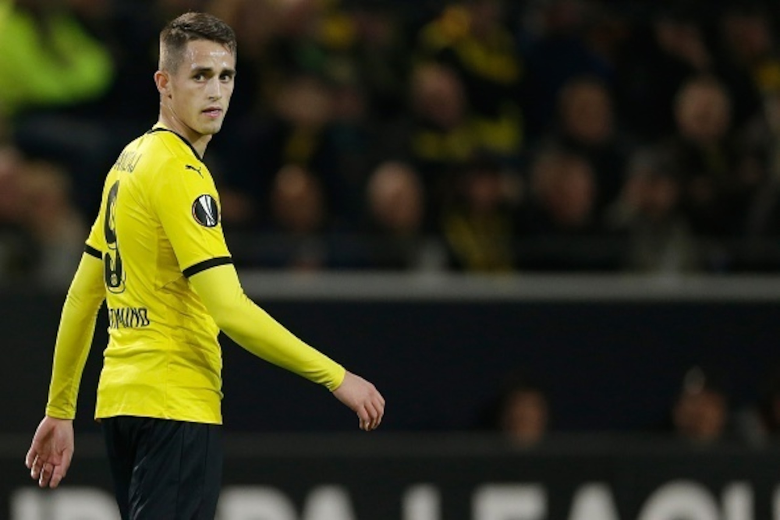 Adnan Januzaj of Borussia Dortmund during the Europa League group C match between Borussia Dortmund and Qäbälä FK on November 5, 2015 at the Signal Iduna Park stadium in Dortmund, Germany.(Photo by VI Images via Getty Images)