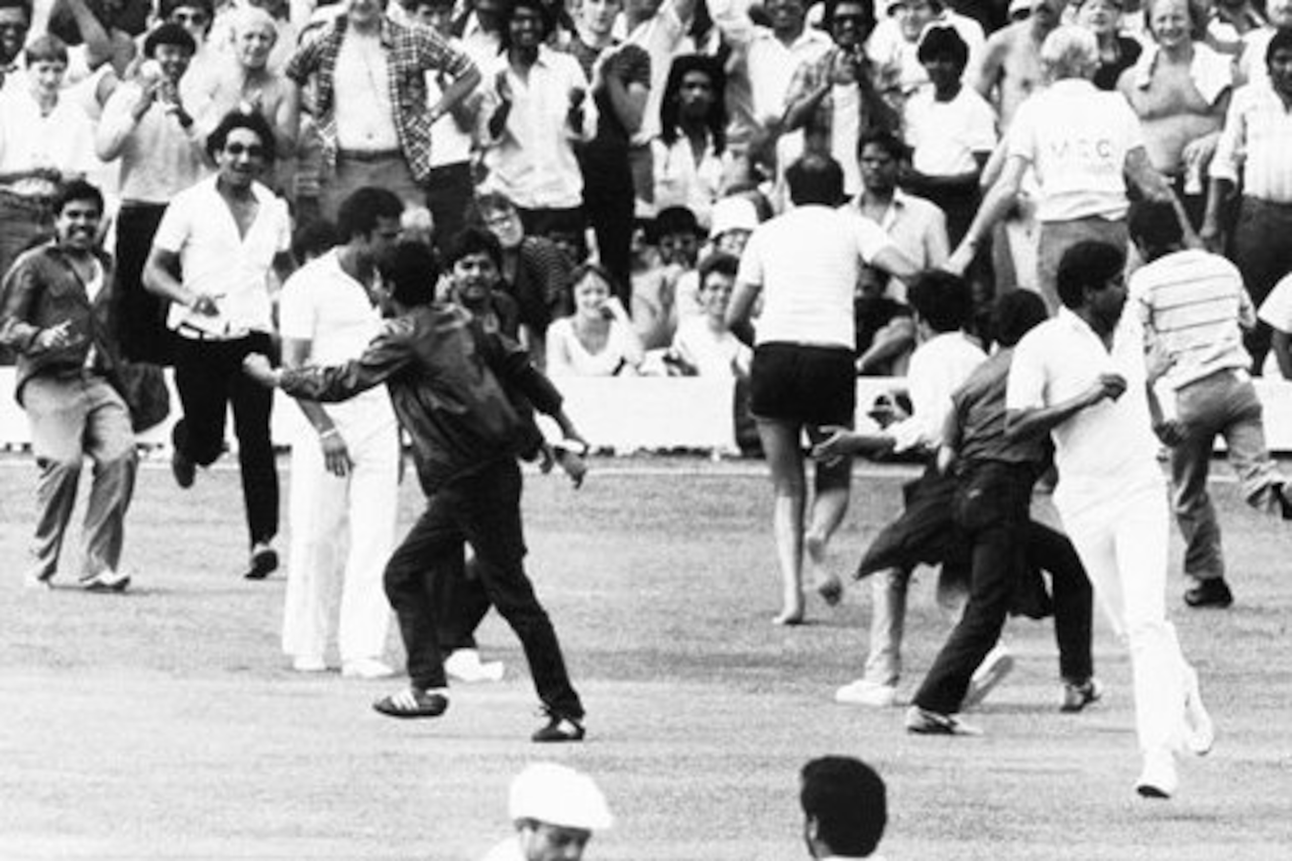 Fans celebrate India winning the 1983 World Cup.