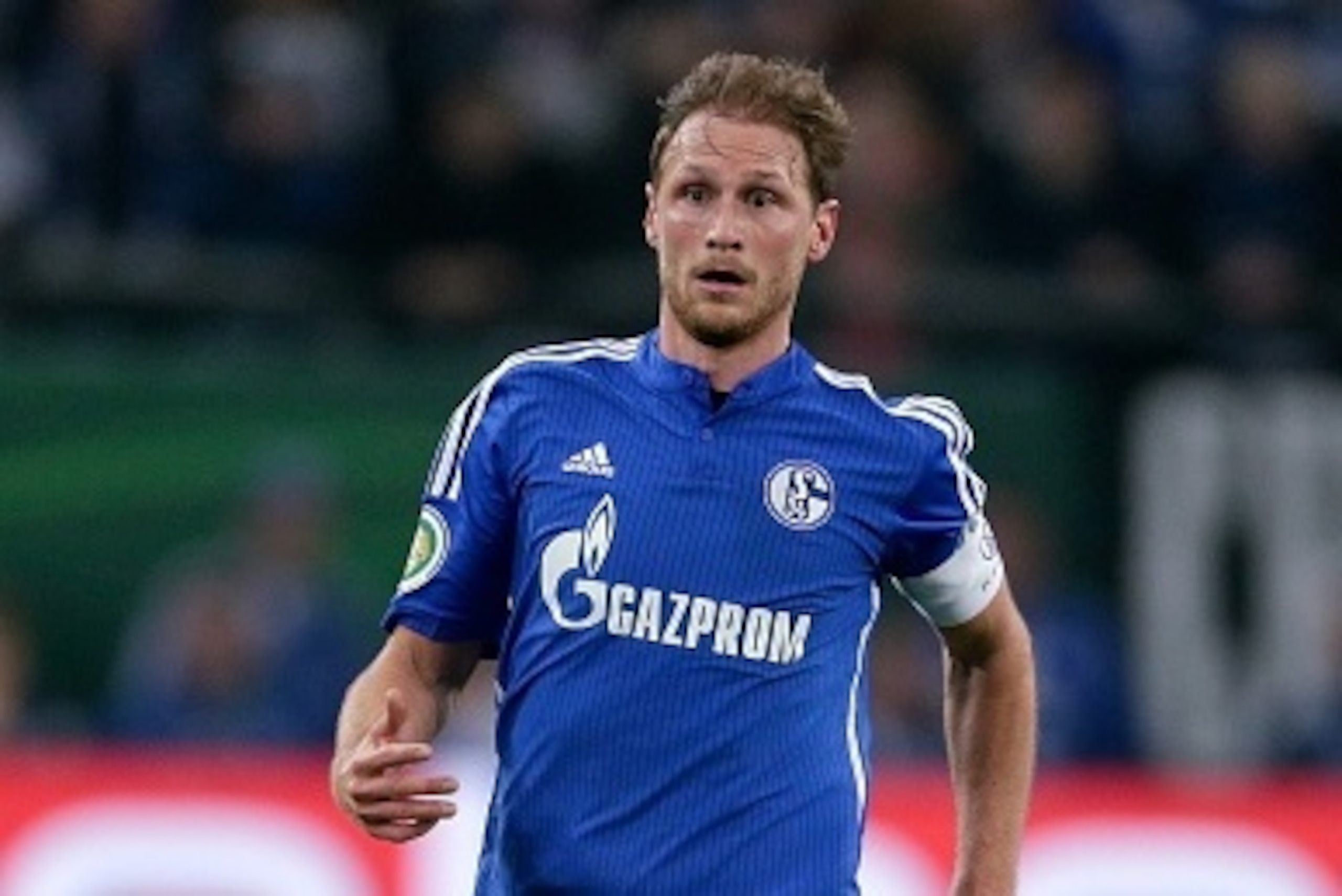 Benedikt Howedes of Schalke 04 during the DFB Pokal match between Schalke 04 and Borussia Monchengladbach on October 28, 2015 at the Veltins Arena in Gelsenkirchen, Germany.(Photo by VI Images via Getty Images)