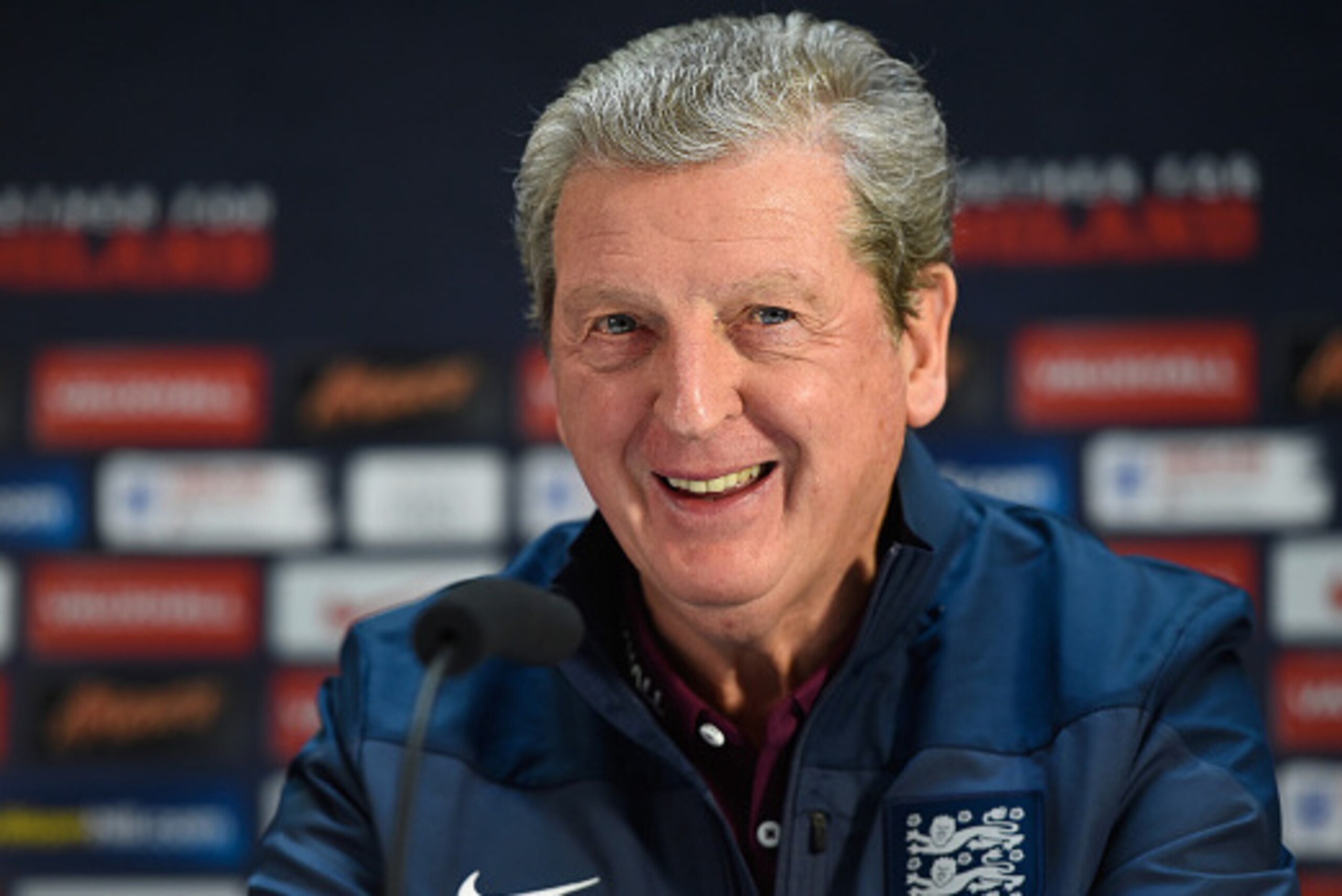 ALICANTE, SPAIN - NOVEMBER 12:  England manager Roy Hodgson faces the media during an England press conference at the Asia Gardens hotel on November 12, 2015 in Alicante, Spain.  (Photo by Mike Hewitt/Getty Images)