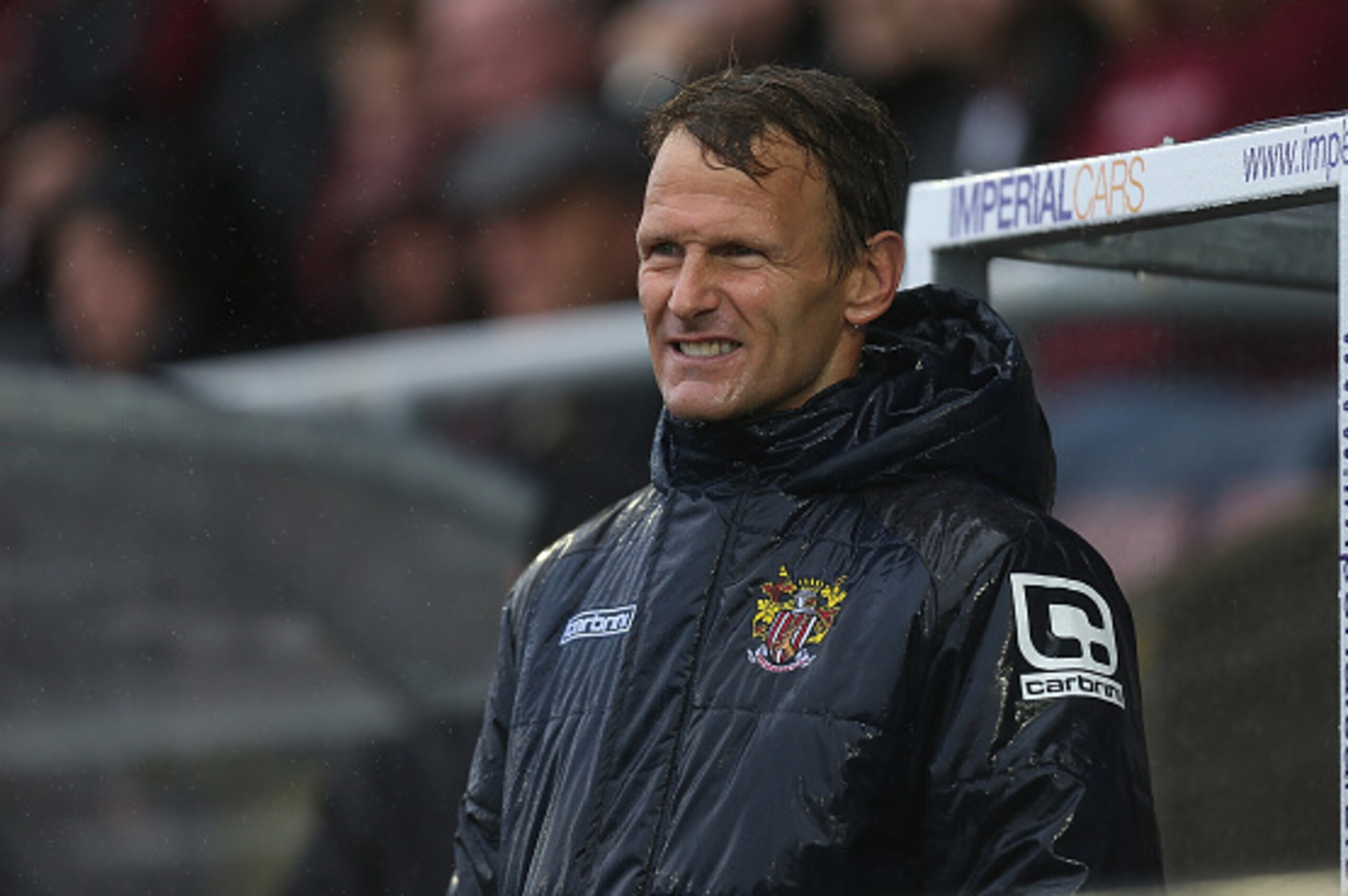 NORTHAMPTON, ENGLAND - OCTOBER 24:  Stevenage manager Teddy Sheringham looks on during the Sky Bet League Two match between Northampton Tpwn and Stevenage at Sixfields Stadium on October 24, 2015 in Northampton, England.  (Photo by Pete Norton/Getty Image