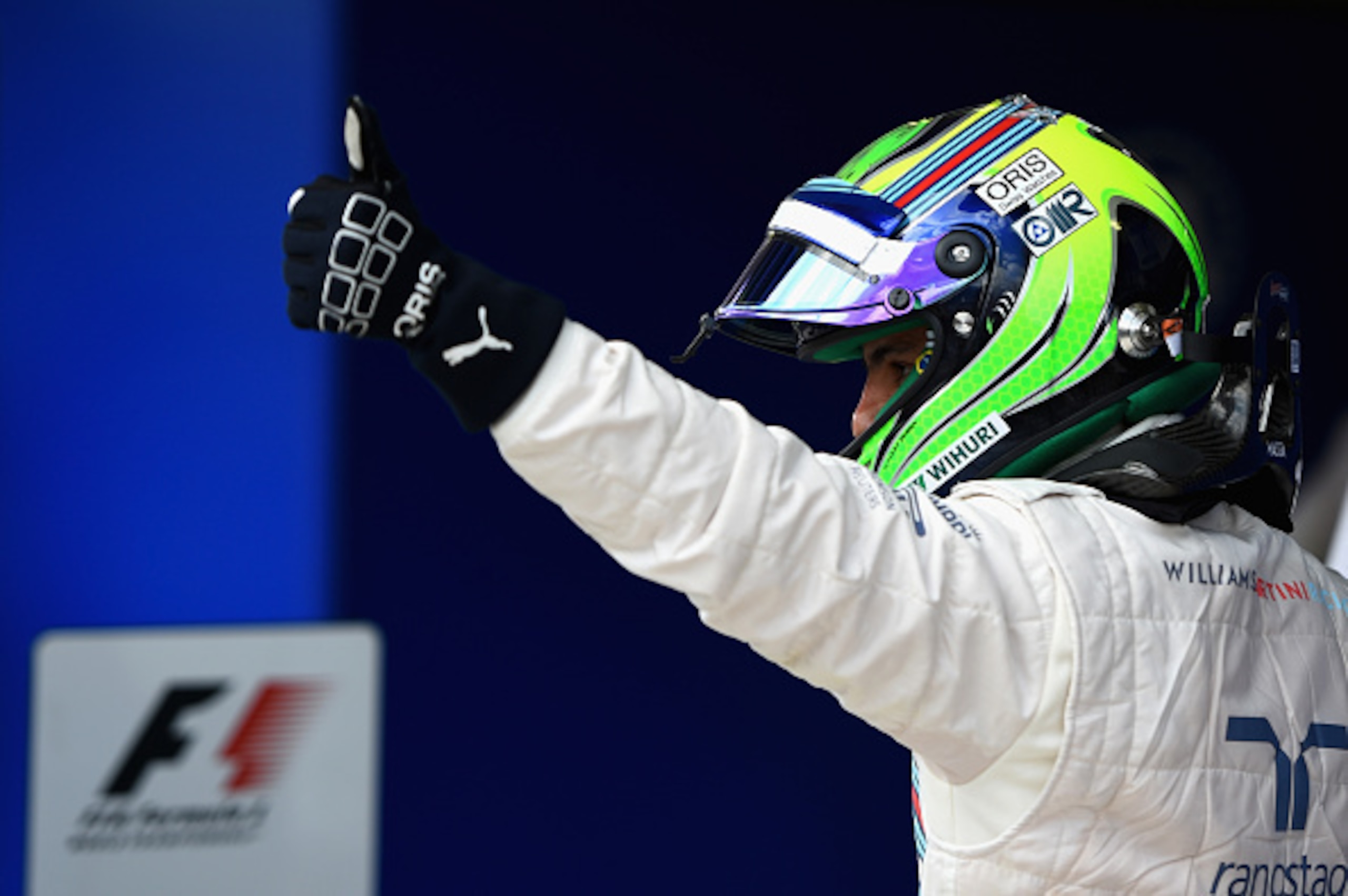 SAO PAULO, BRAZIL - NOVEMBER 09: Felipe Massa of Brazil and Williams celebrates in Parc Ferme after finishing third in the Brazilian Formula One Grand Prix at Autodromo Jose Carlos Pace on November 9, 2014 in Sao Paulo, Brazil. (Photo by Paul Gilham/Get SAO PAULO, BRAZIL - NOVEMBER 09: Felipe Massa of Brazil and Williams celebrates in Parc Ferme after finishing third in the Brazilian Formula One Grand Prix at Autodromo Jose Carlos Pace on November 9, 2014 in Sao Paulo, Brazil. (Photo by Paul Gilham/Get