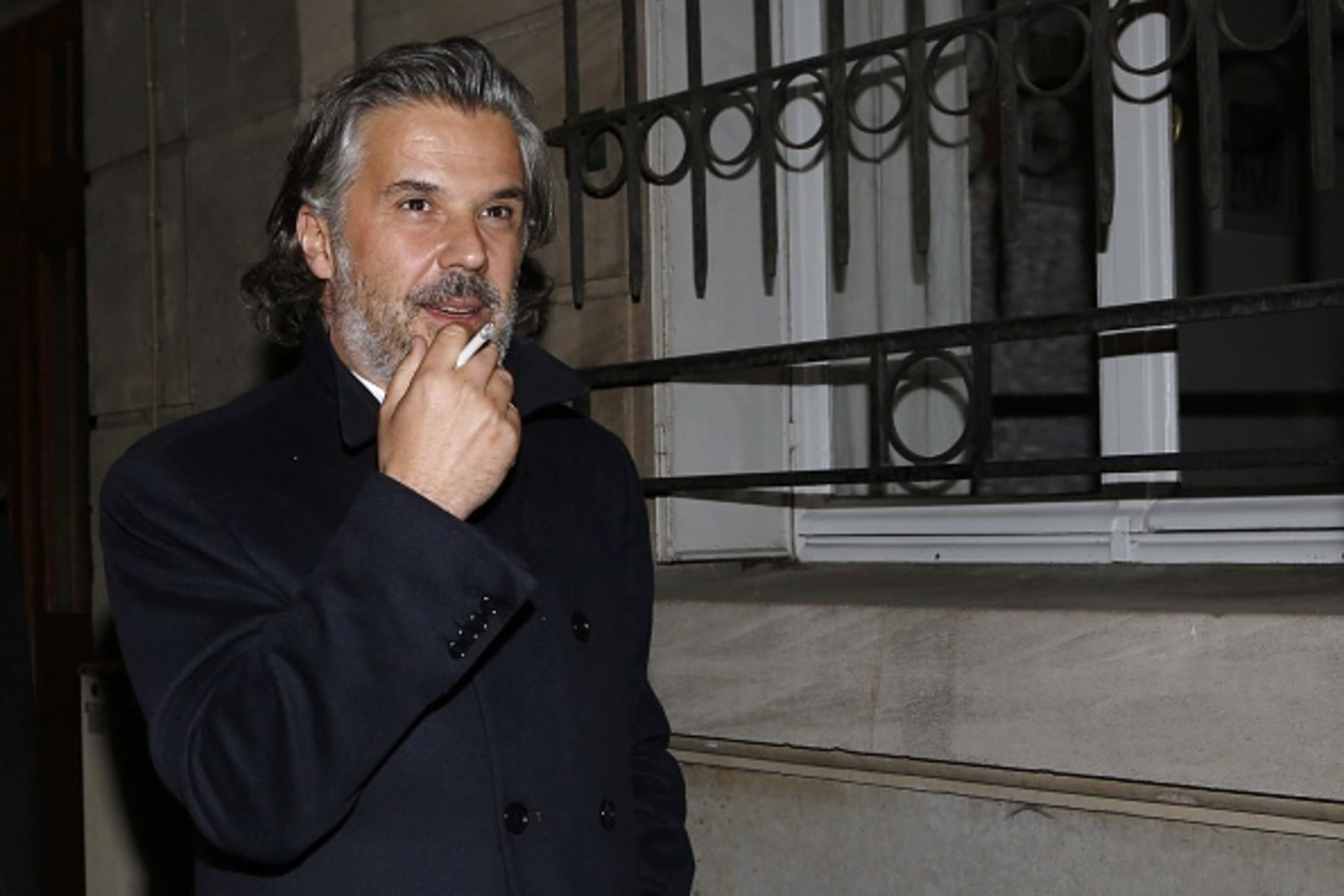Olympique de Marseille president Vincent Labrune arrives at the Professional Football League headquarters in Paris, on October 29, 2015. AFP PHOTO / THOMAS SAMSON        (Photo credit should read THOMAS SAMSON/AFP/Getty Images)