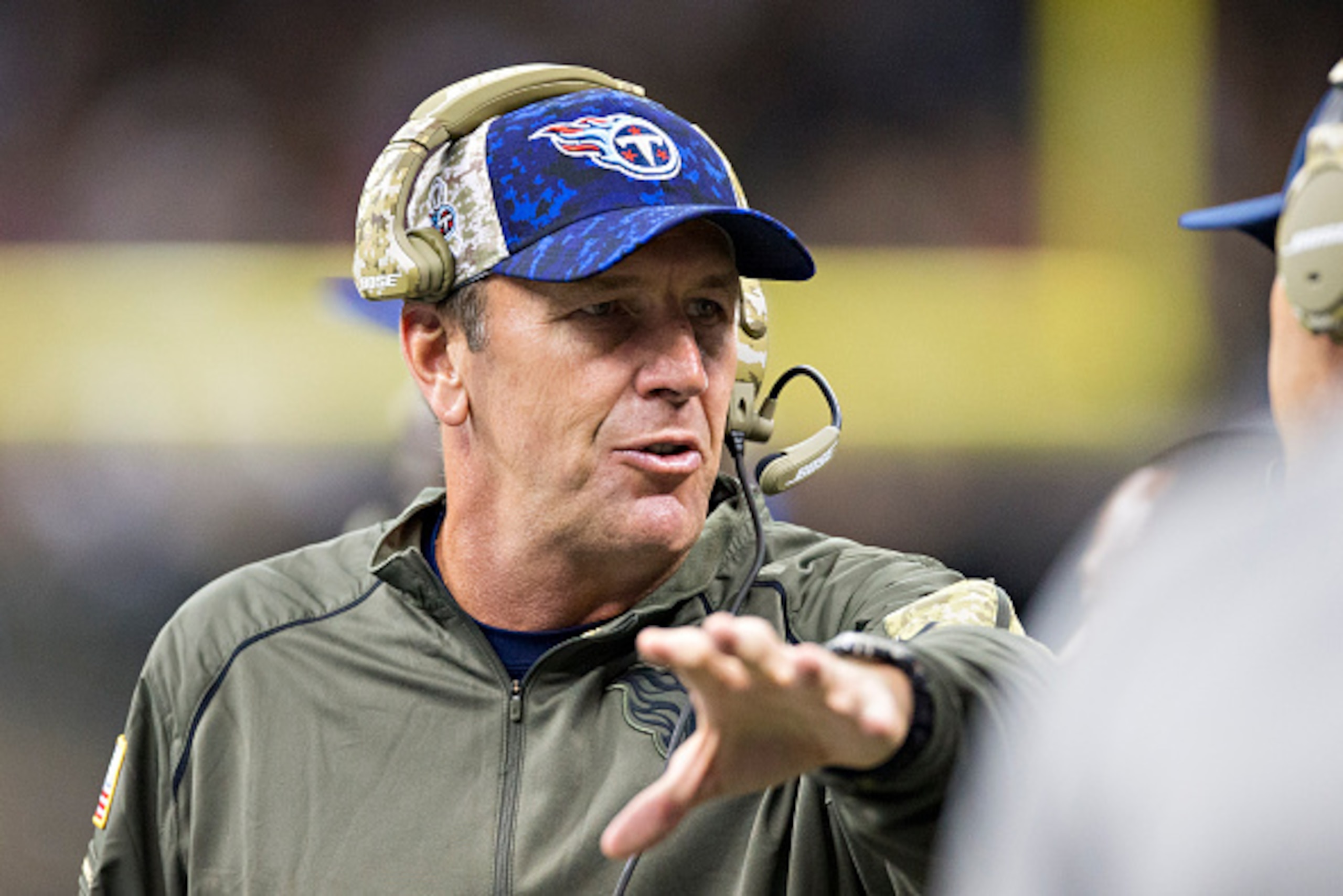 NEW ORLEANS, LA - NOVEMBER 8:  Head Coach Mike Mularkey of the Tennessee Titans on the sidelines during a game against the New Orleans Saints at Mercedes-Benz Superdome on November 8, 2015 in New Orleans, Louisiana.  The Titans defeated the Saints in over