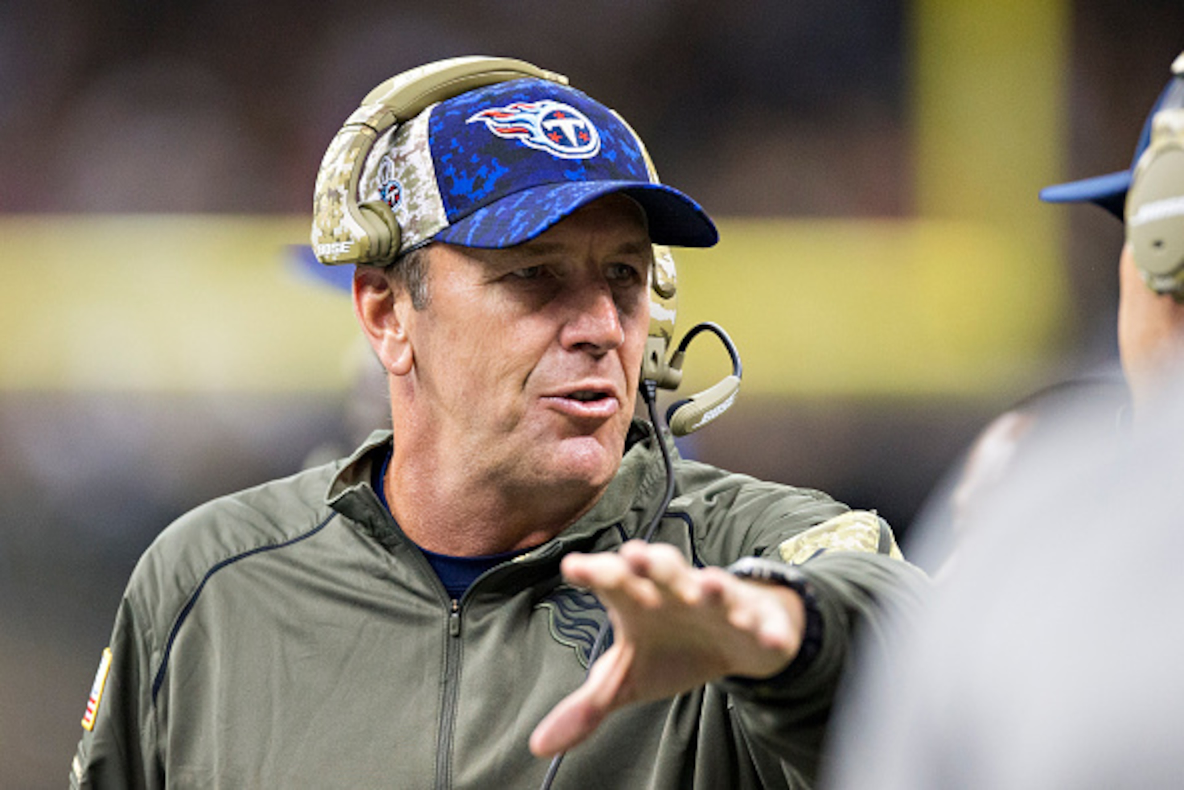 NEW ORLEANS, LA - NOVEMBER 8: Head Coach Mike Mularkey of the Tennessee Titans on the sidelines during a game against the New Orleans Saints at Mercedes-Benz Superdome on November 8, 2015 in New Orleans, Louisiana. The Titans defeated the Saints in over NEW ORLEANS, LA - NOVEMBER 8: Head Coach Mike Mularkey of the Tennessee Titans on the sidelines during a game against the New Orleans Saints at Mercedes-Benz Superdome on November 8, 2015 in New Orleans, Louisiana. The Titans defeated the Saints in over