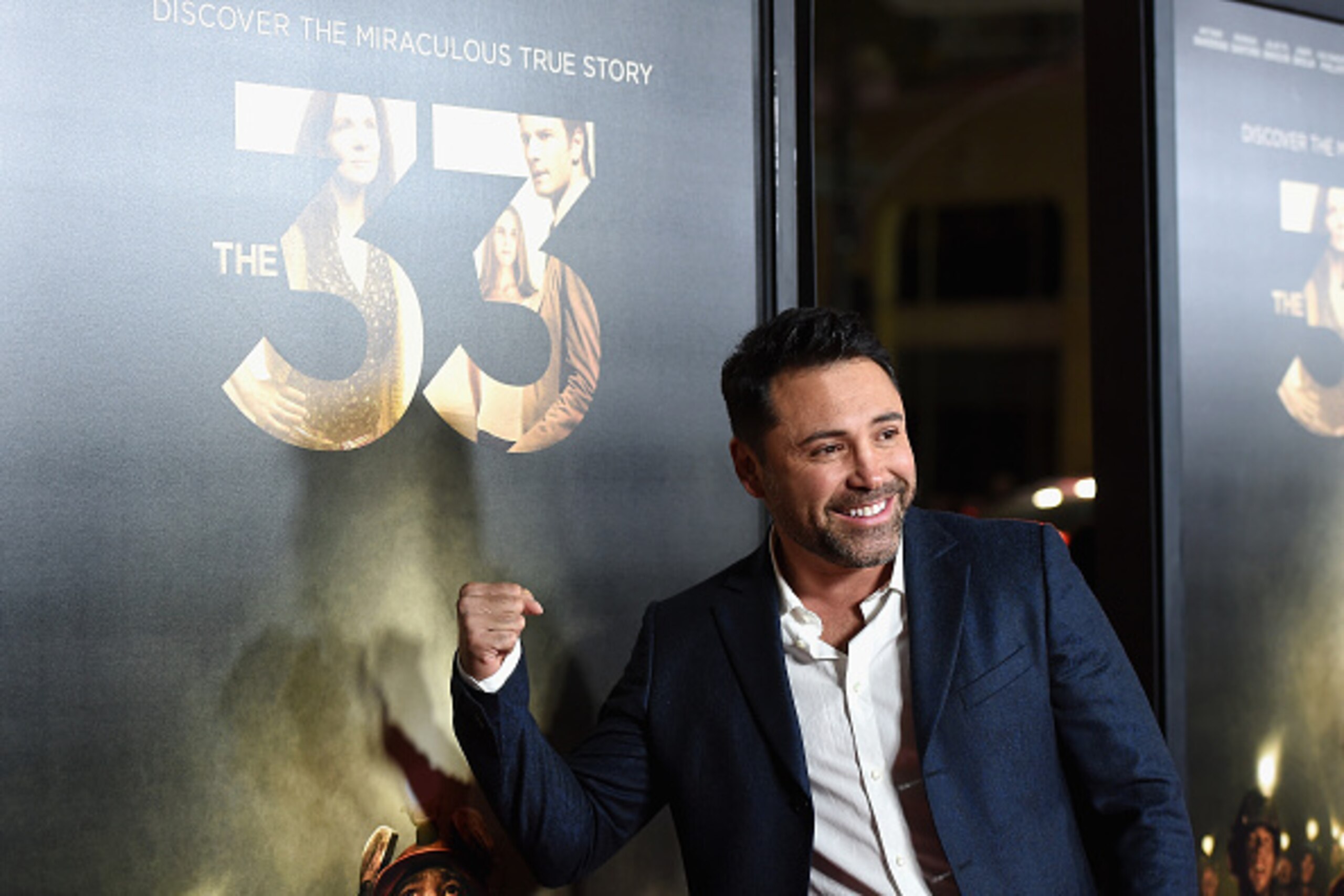 HOLLYWOOD, CA - NOVEMBER 09: Professional boxer Oscar De La Hoya attends the Centerpiece Gala Premiere of Alcon Entertainment's 'The 33' during AFI FEST 2015 presented by Audi at TCL Chinese Theatre on November 9, 2015 in Hollywood, California. (Photo b HOLLYWOOD, CA - NOVEMBER 09: Professional boxer Oscar De La Hoya attends the Centerpiece Gala Premiere of Alcon Entertainment's 'The 33' during AFI FEST 2015 presented by Audi at TCL Chinese Theatre on November 9, 2015 in Hollywood, California. (Photo b