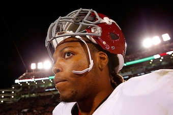 STARKVILLE, MS - NOVEMBER 14:  Derrick Henry #2 of the Alabama Crimson Tide walks the field after their 31-6 win over the Mississippi State Bulldogs at Davis Wade Stadium on November 14, 2015 in Starkville, Mississippi.  (Photo by Kevin C. Cox/Getty Image