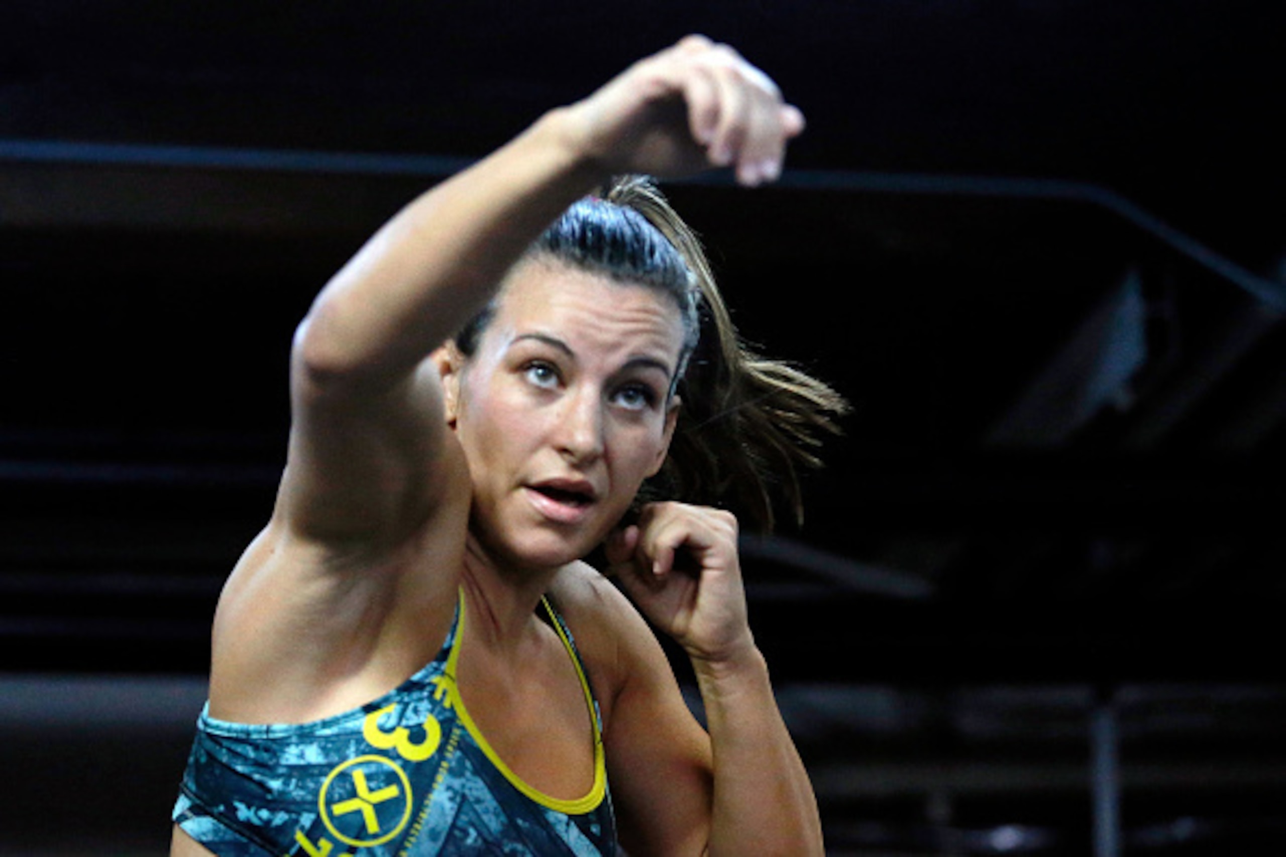 CHICAGO, IL - JULY 23:  UFC women's bantamweight No. 2 contender Miesha Tate during UFC Fight Night: Open Workouts at UFC Gym River North on July 23, 2015 in Chicago, Illinois.  (Photo by Jon Durr/Zuffa LLC/Zuffa LLC via Getty Images)