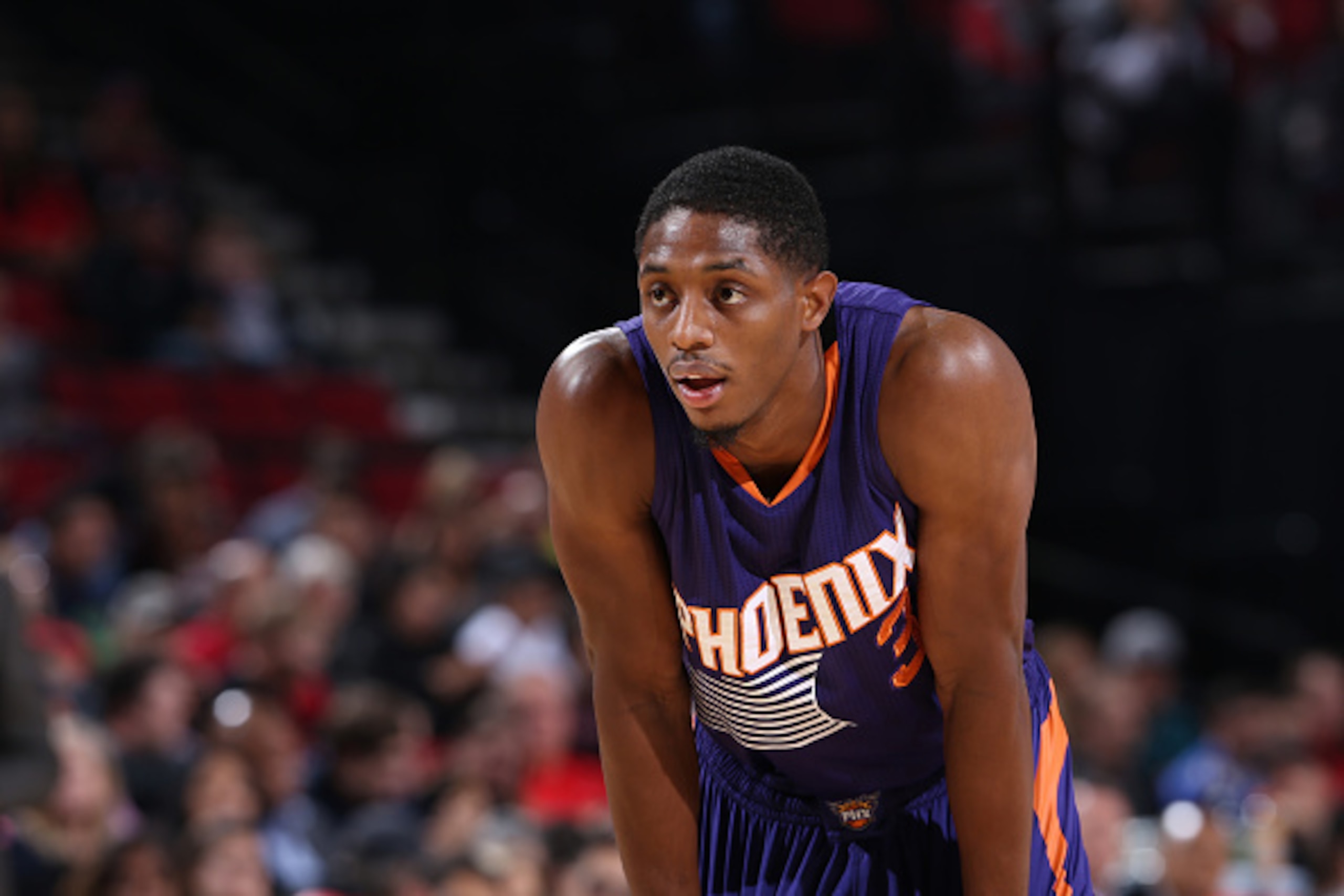 PORTLAND, OR - OCTOBER 31: Brandon Knight #3 of the Phoenix Suns is seen during a game Portland Trail Blazers on October 31, 2015 at the Moda Center in Portland, Oregon. NOTE TO USER: User expressly acknowledges and agrees that, by downloading and or usin