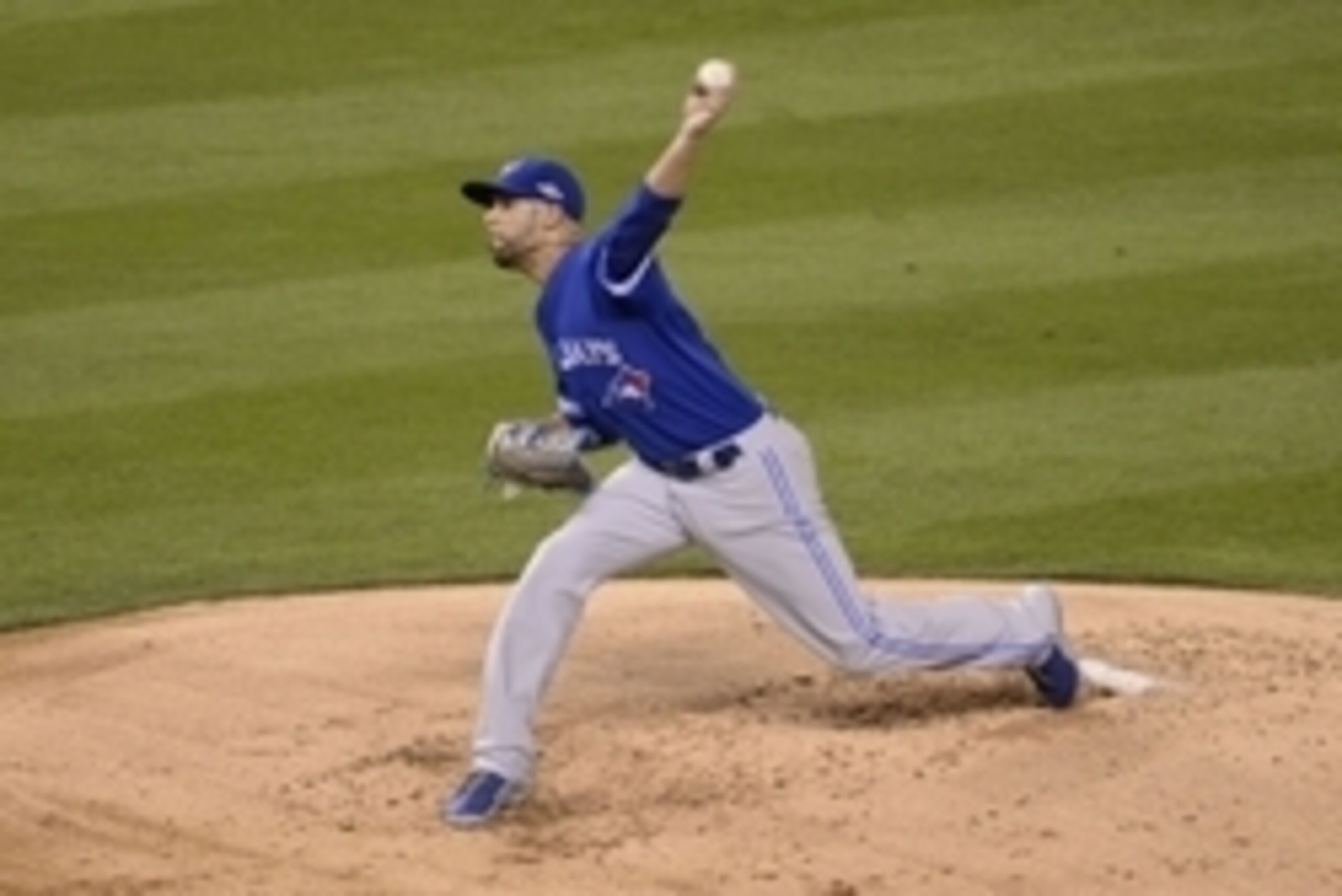 Oct 23, 2015; Kansas City, MO, USA; Toronto Blue Jays starting pitcher David Price throws a pitch against the Kansas City Royals in the first inning in game six of the ALCS at Kauffman Stadium. Mandatory Credit: John Rieger-USA TODAY Sports