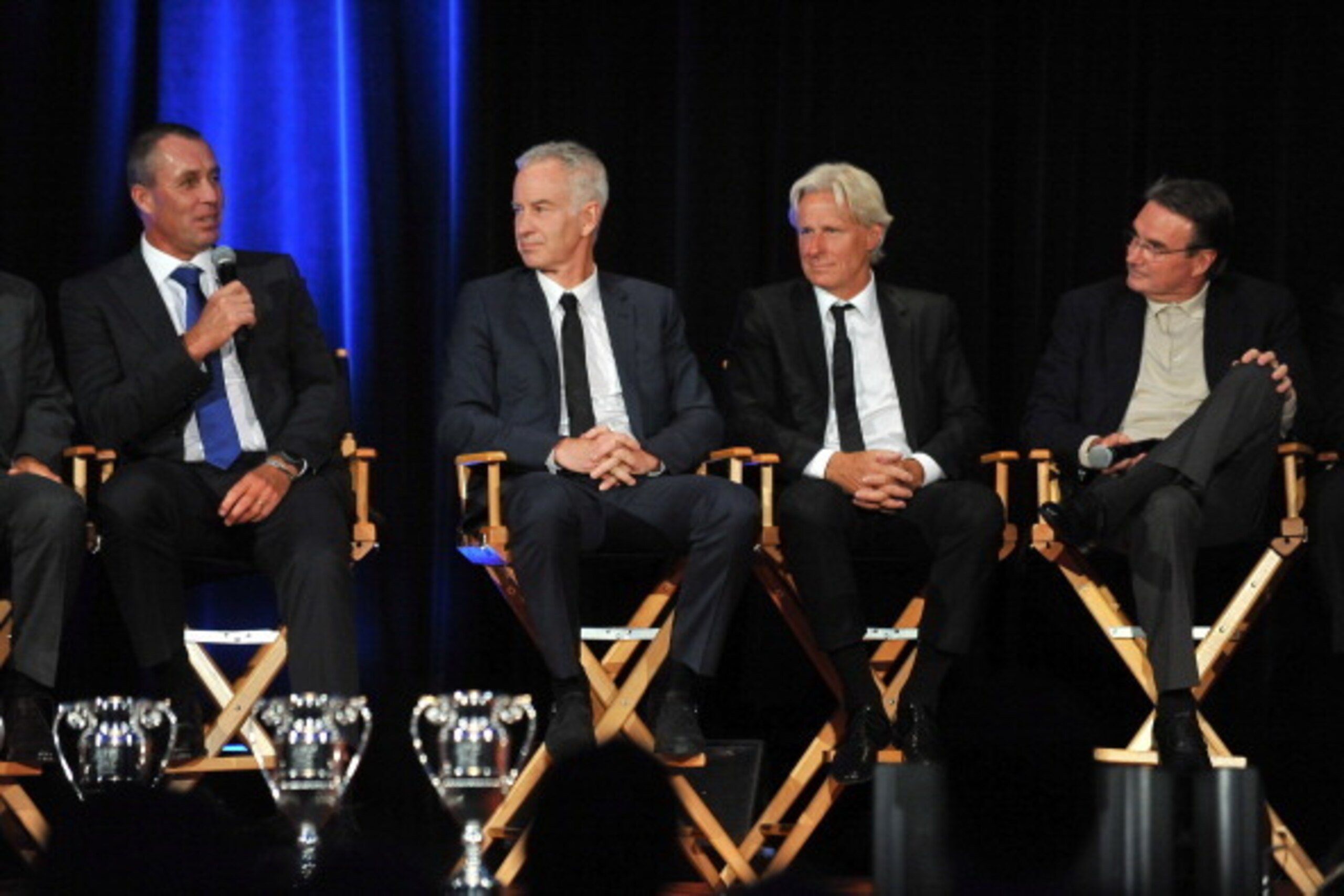 NEW YORK, NY - AUGUST 23:  (L-R) Ivan Lendl, John McEnroe, Bjorn Borg, and Jimmy Connors attend the ATP Heritage Celebration at The Waldorf=Astoria on August 23, 2013 in New York City.  (Photo by D Dipasupil/Getty Images)