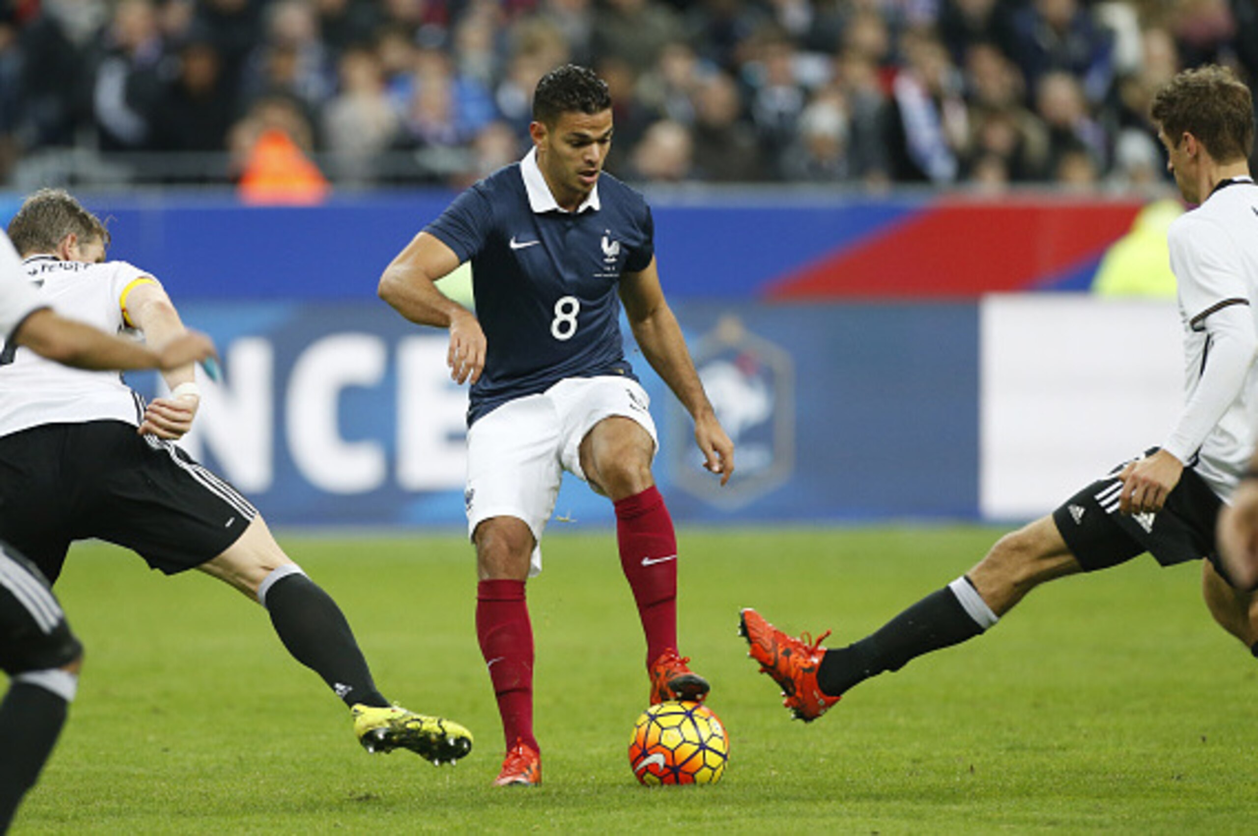 PARIS, FRANCE - NOVEMBER 13: Hatem Ben Arfa of France in action during the international friendly match between France and Germany at Stade de France on November 13, 2015 in Saint-Denis near Paris, France. (Photo by Jean Catuffe/Getty Images)