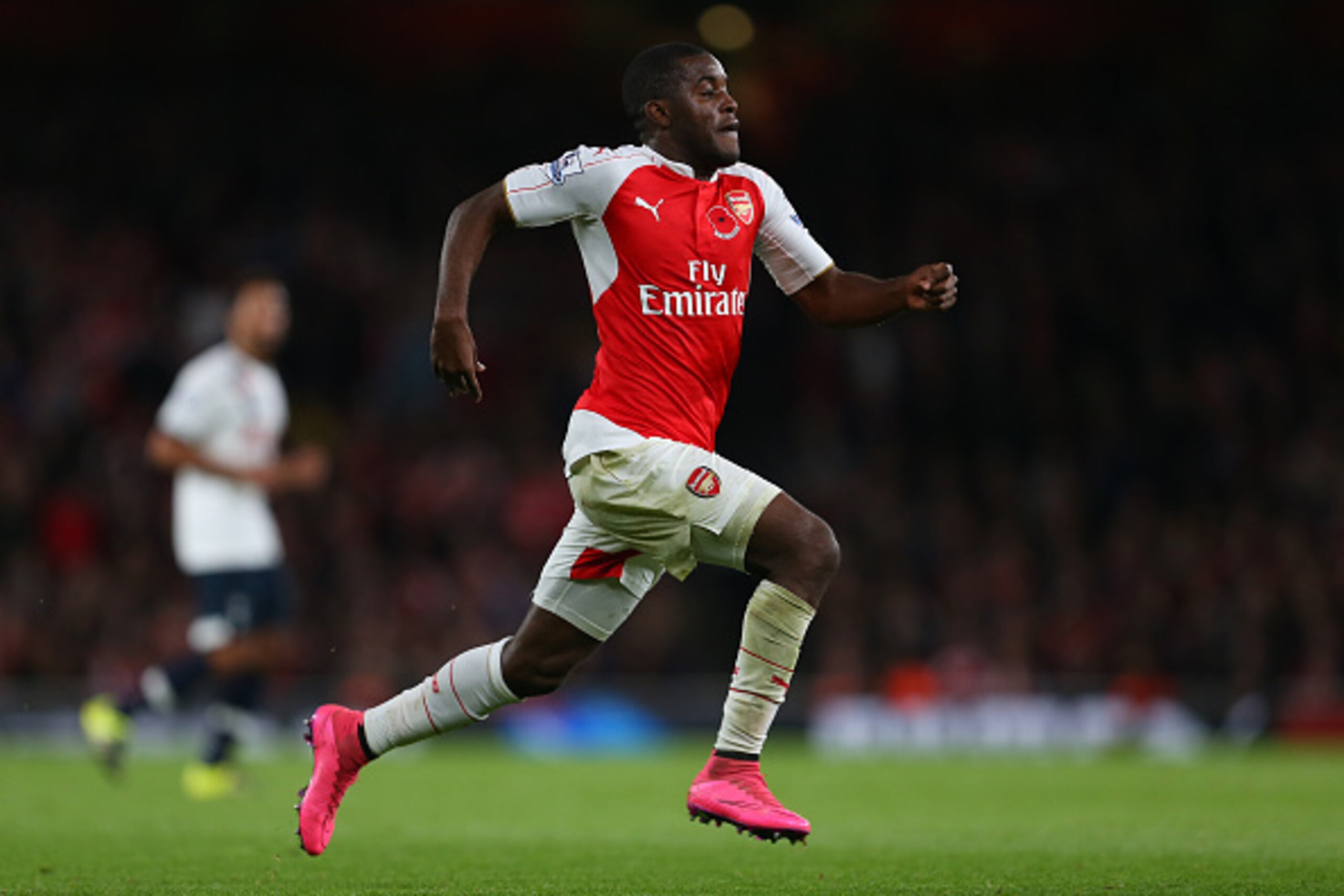 LONDON, ENGLAND - NOVEMBER 08: Joel Campbell of Arsenal during the Barclays Premier League match between Arsenal and Tottenham Hotspur at Emirates Stadium on November 8, 2015 in London, England. (Photo by Catherine Ivill - AMA/Getty Images) LONDON, ENGLAND - NOVEMBER 08: Joel Campbell of Arsenal during the Barclays Premier League match between Arsenal and Tottenham Hotspur at Emirates Stadium on November 8, 2015 in London, England. (Photo by Catherine Ivill - AMA/Getty Images)
