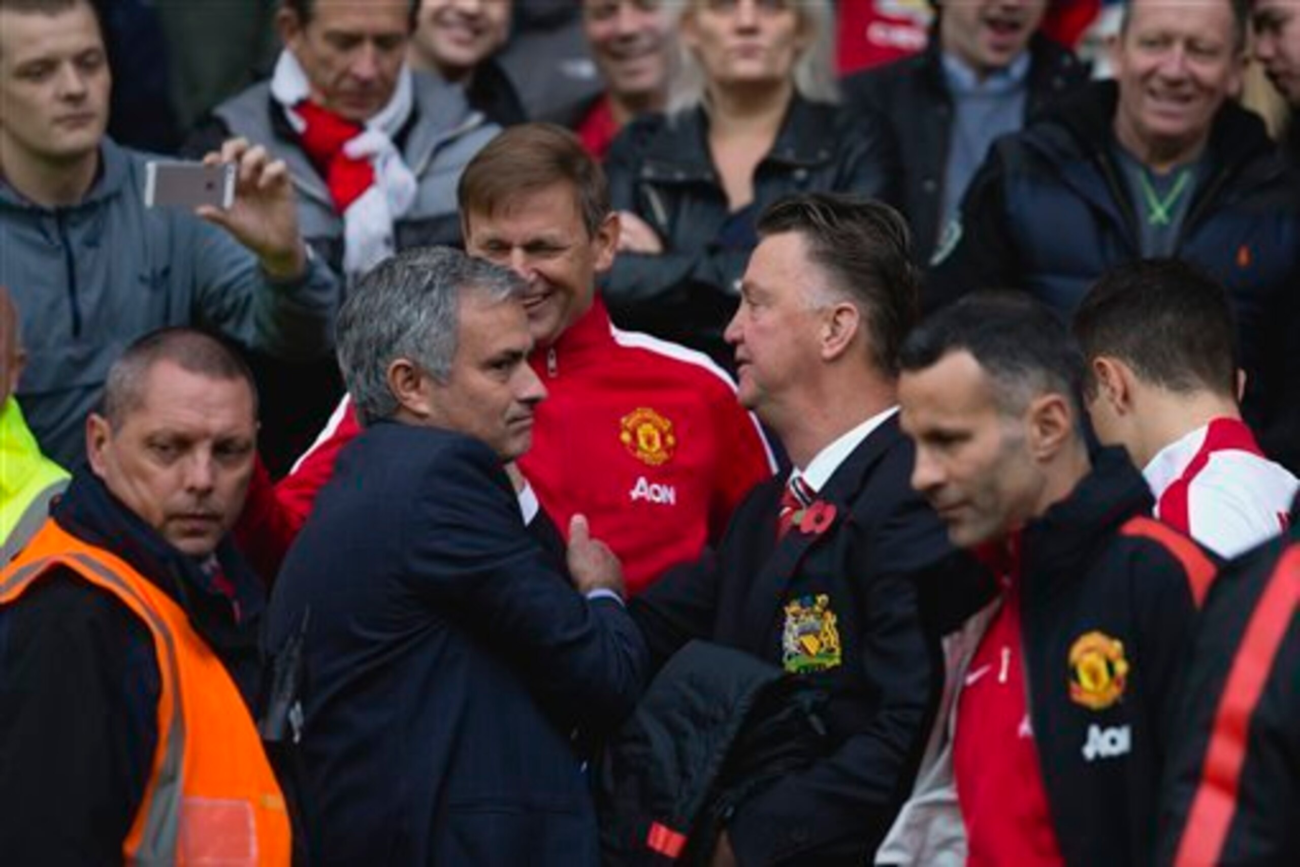 Mourinho and Van Gaal at Old Trafford
