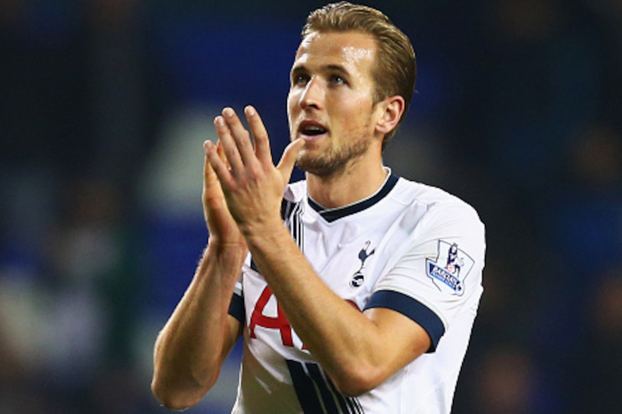 LONDON, ENGLAND - NOVEMBER 02:  Harry Kane of Tottenham Hotspur applauds the crowd after victory in the Barclays Premier League match between Tottenham Hotspur and Aston Villa at White Hart Lane on November 2, 2015 in London, England.  (Photo by Clive Ros