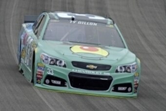May 8, 2015; Kansas City, KS, USA; NASCAR Sprint Cup Series driver Ty Dillon (33) during practice for the Spongebob Squarepants 400 at Kansas Speedway. Mandatory Credit: Jasen Vinlove-USA TODAY Sports