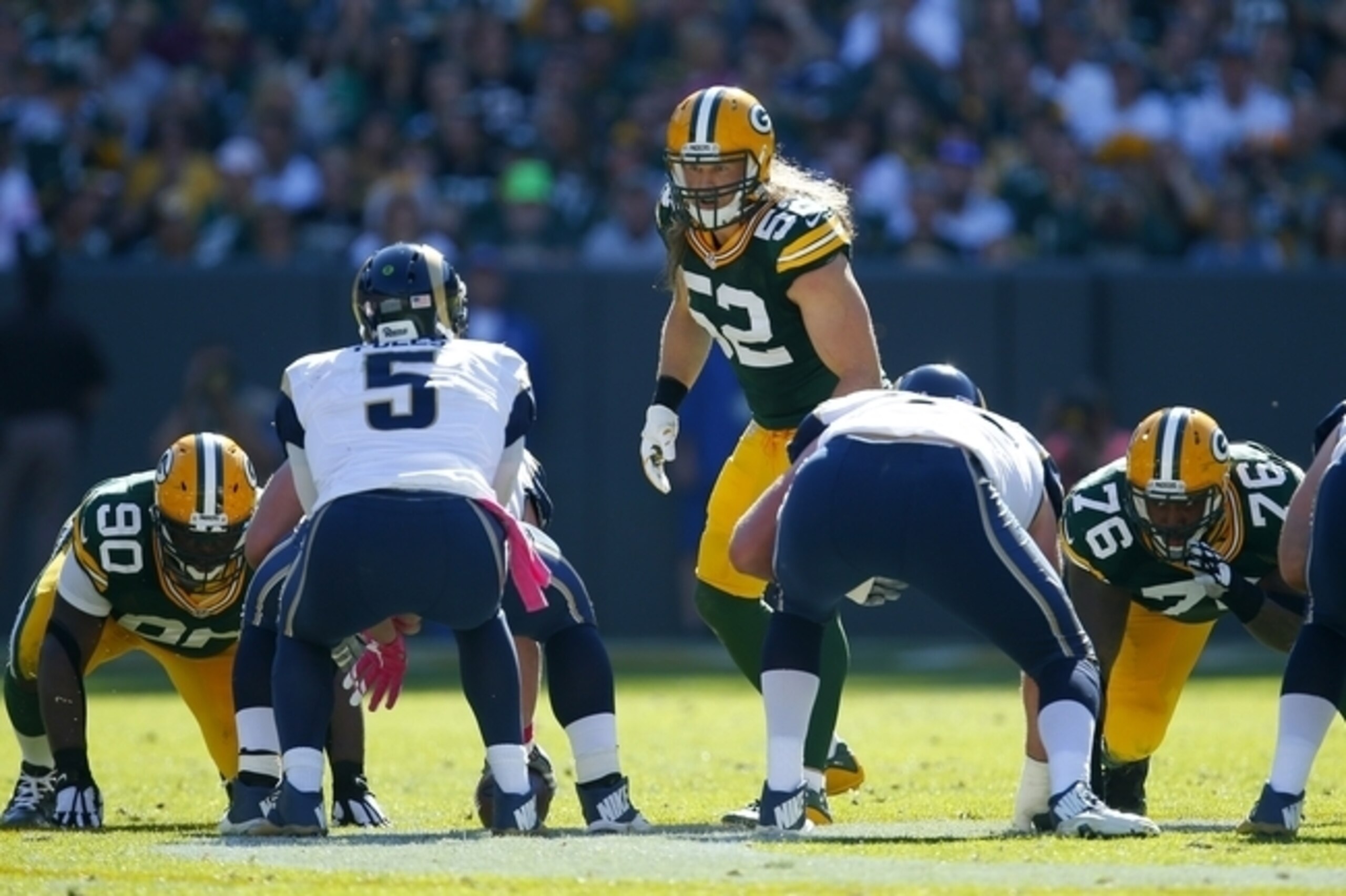 Matthews says his coaches and teammates gave him a "crash course" in playing inside linebacker, but his learning curve has not been at all steep.