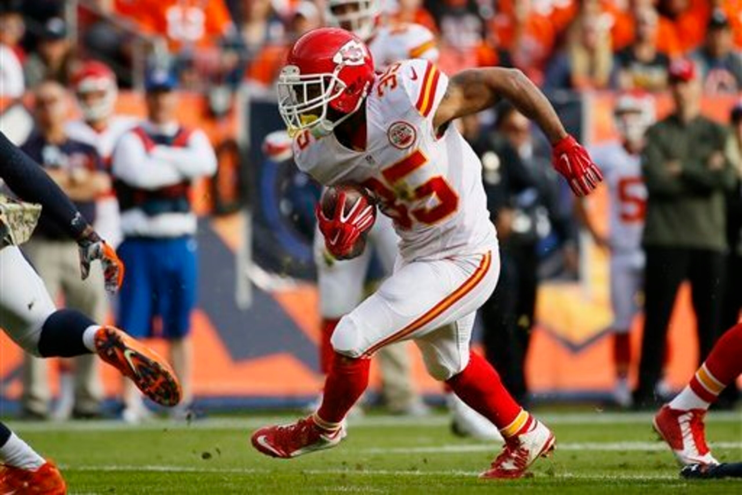 West is filling in nicely for an injured Jamaal Charles.