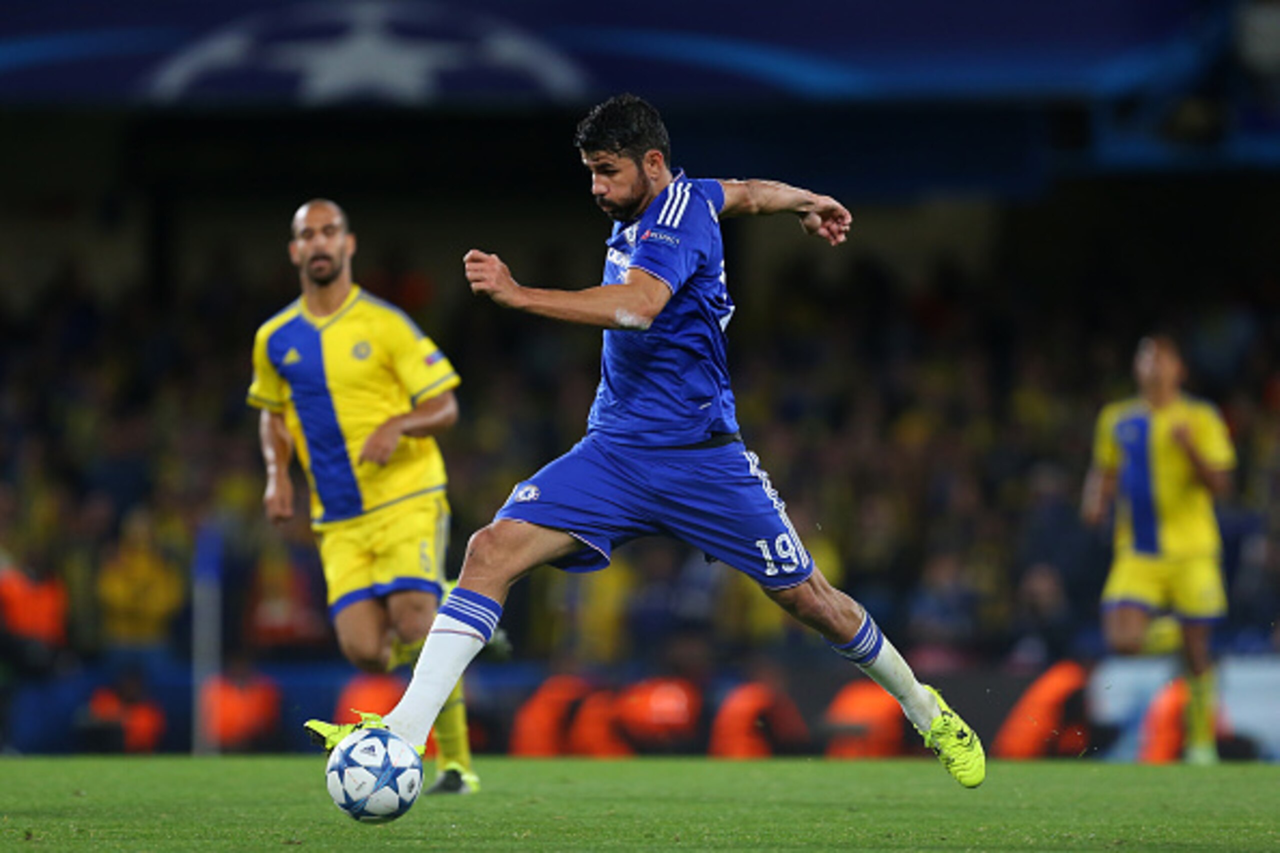 LONDON, ENGLAND - SEPTEMBER 16:  Diego Costa of Chelsea during the UEFA Champions League match between Chelsea and Maccabi Tel-Aviv at Stamford Bridge on September 16, 2015 in London, United Kingdom.  (Photo by Catherine Ivill - AMA/Getty Images)