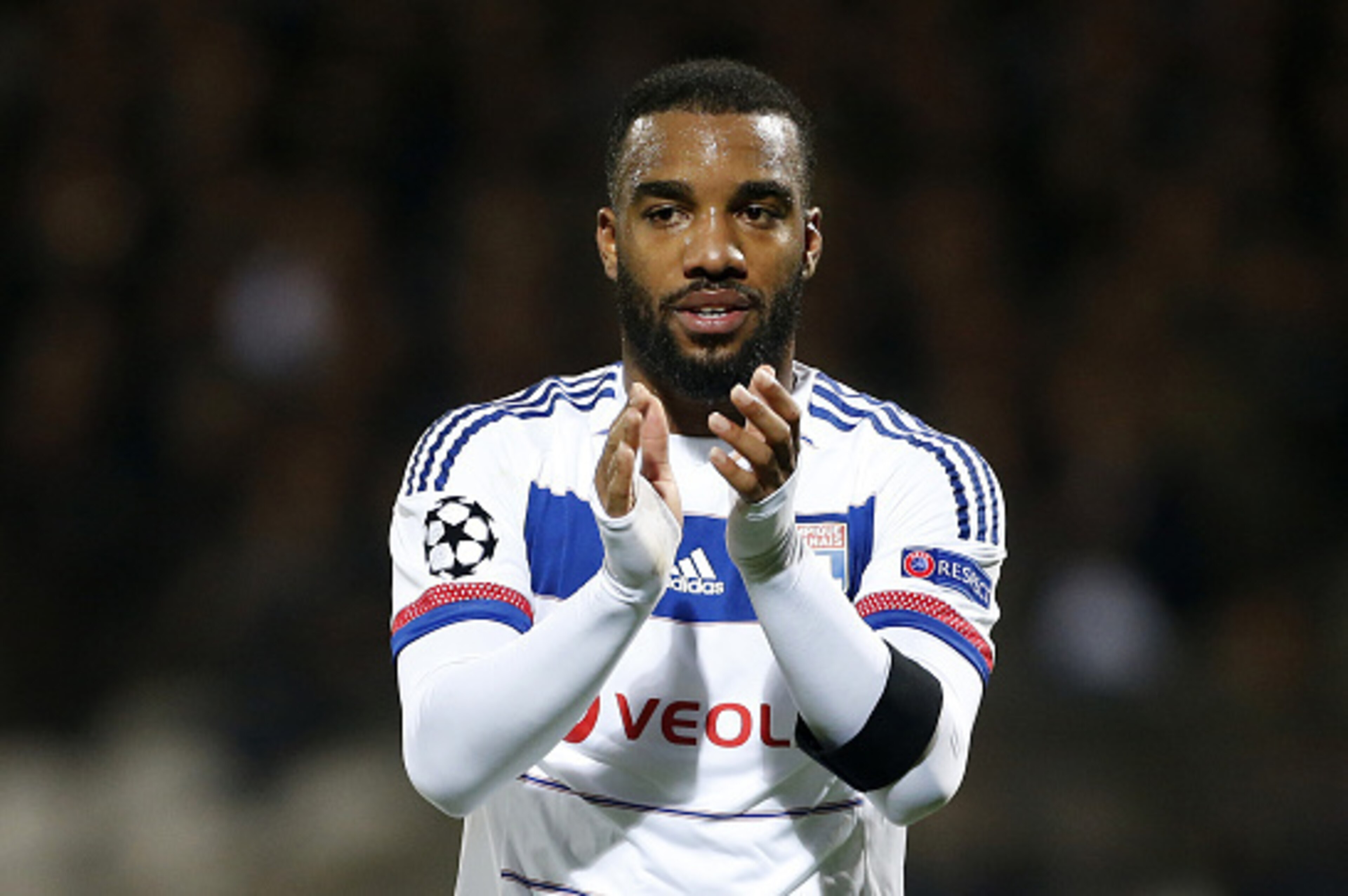LYON, FRANCE - NOVEMBER 4: Alexandre Lacazette of Lyon reacts during the UEFA Champions league match between Olympique Lyonnais (OL) and FC Zenit St Petersburg at Stade de Gerland on November 4, 2015 in Lyon, France. (Photo by Jean Catuffe/Getty Images)