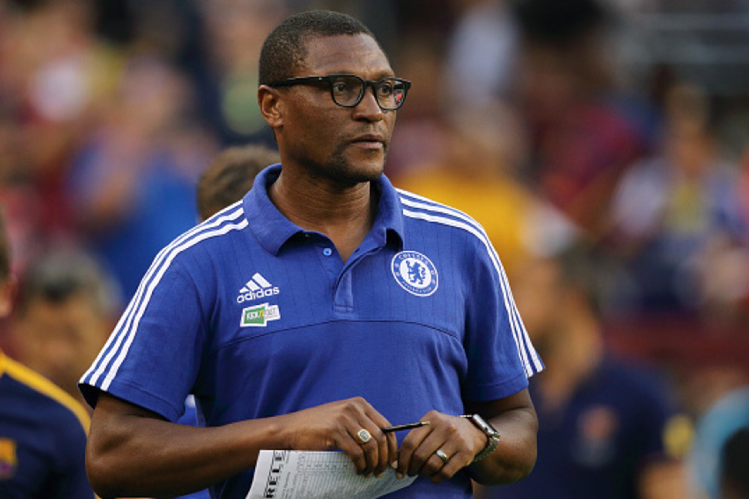 LANDOVER, UNITED STATES - JULY 28: Chelsea Technical Director Michael Emenalo during the International Champions Cup match between Barcelona and Chelsea at FedExField on July 28, 2015 in Landover, Maryland. (Photo by Matthew Ashton - AMA/Getty Images) LANDOVER, UNITED STATES - JULY 28: Chelsea Technical Director Michael Emenalo during the International Champions Cup match between Barcelona and Chelsea at FedExField on July 28, 2015 in Landover, Maryland. (Photo by Matthew Ashton - AMA/Getty Images)