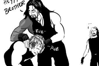Depiction of The Shield's breakup