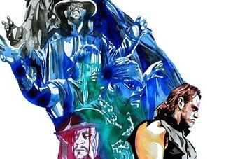 Painting of Undertaker's evolution.