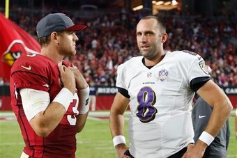 Carson Palmer (left) and Matt Schaub