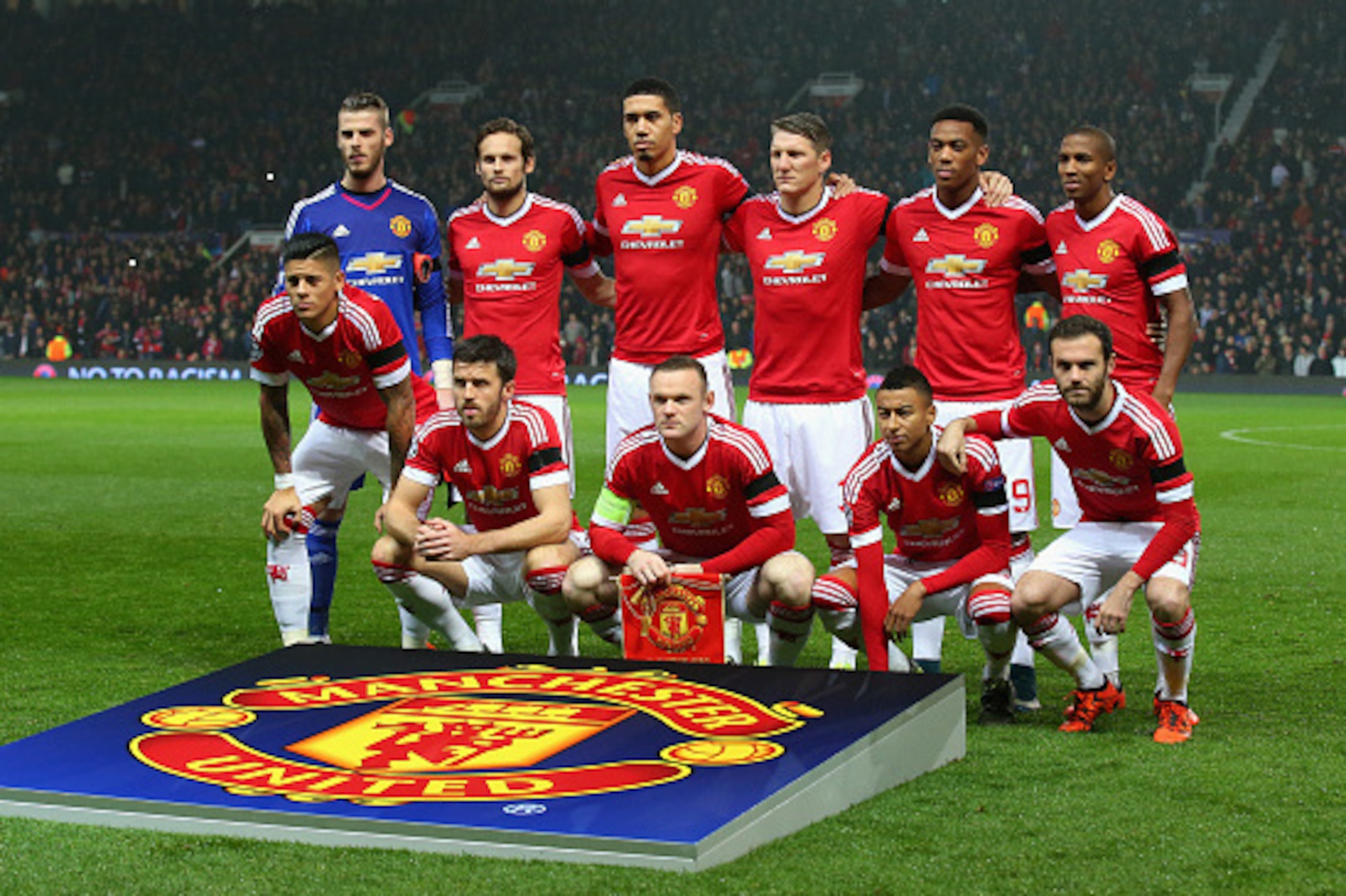 MANCHESTER, ENGLAND - NOVEMBER 03:  The Manchester United team pose for a group photo prior to the UEFA Champions League Group B match between Manchester United FC and PFC CSKA Moskva at Old Trafford on November 3, 2015 in Manchester, United Kingdom.  (Ph