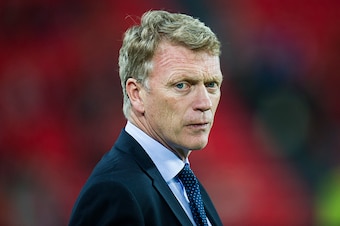 BILBAO, SPAIN - APRIL 28:  Head coach David Moyes of Real Sociedad looks on prior to the start the la Liga match between Athletic Club and Real Sociedad at San Mames Stadium on April 28, 2015 in Bilbao, Spain.  (Photo by Juan Manuel Serrano Arce/Getty Ima