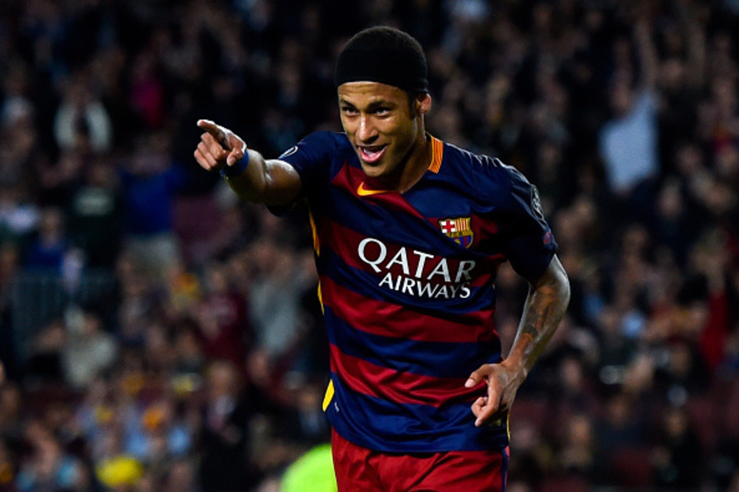 BARCELONA, SPAIN - NOVEMBER 04: Neymar of FC Barcelona celebrates after scoring his team's third goal during the UEFA Champions League Group E match between FC Barcelona and FC BATE Borisov at the Camp Nou on November 4, 2015 in Barcelona, Spain. (Photo BARCELONA, SPAIN - NOVEMBER 04: Neymar of FC Barcelona celebrates after scoring his team's third goal during the UEFA Champions League Group E match between FC Barcelona and FC BATE Borisov at the Camp Nou on November 4, 2015 in Barcelona, Spain. (Photo