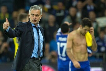Chelsea's Portuguese Head Coach Jose Mourinho reacts during the UEFA Champions League, group G, football match between Maccabi Tel Aviv and Chelsea FC at the Sammy Ofer Stadium, in the Israeli coastal city of Haifa, on November 24, 2015. AFP PHOTO / JACK 